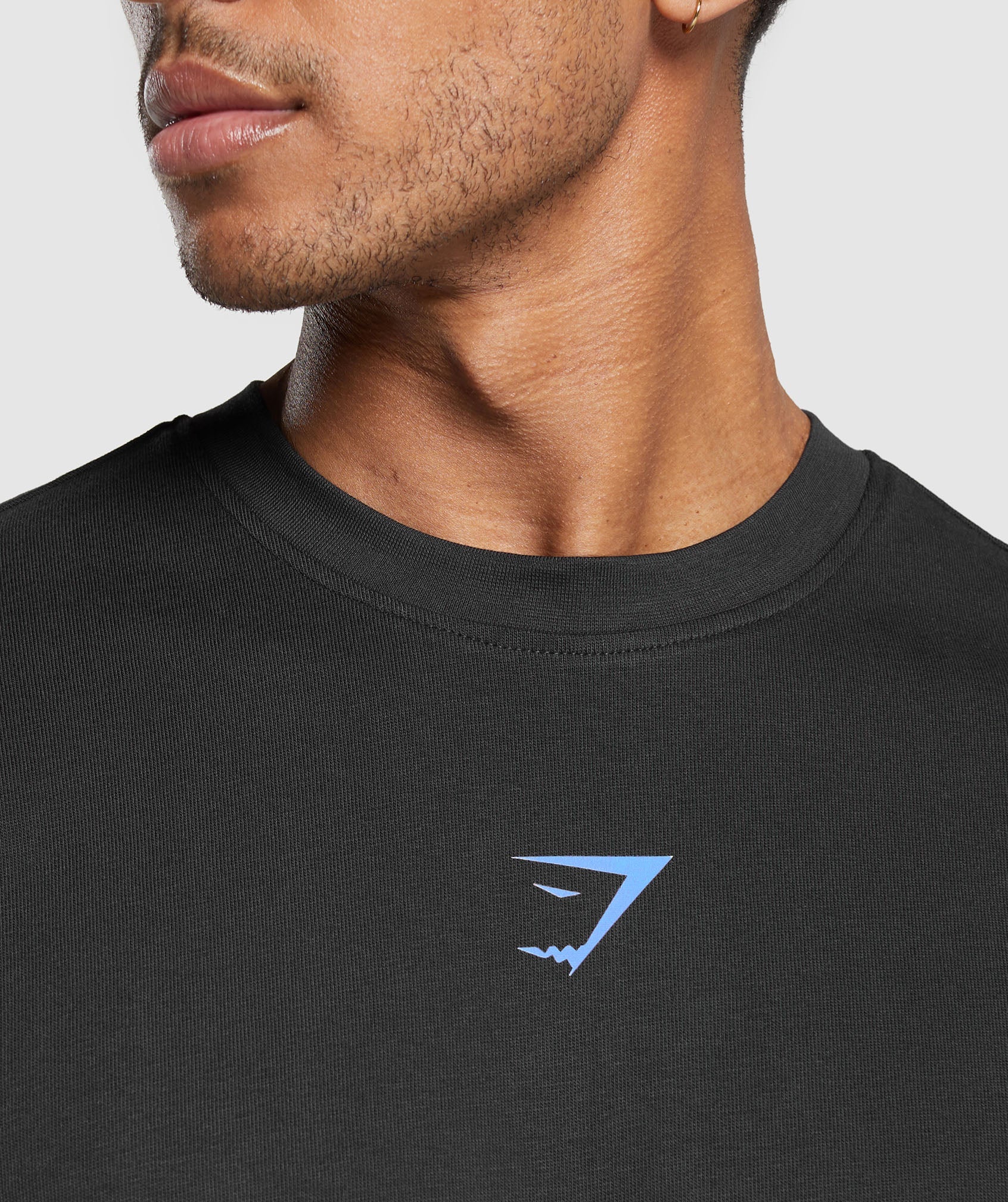Gymshark Miami Graphic T-Shirt - Black/Lats Blue - Image 5