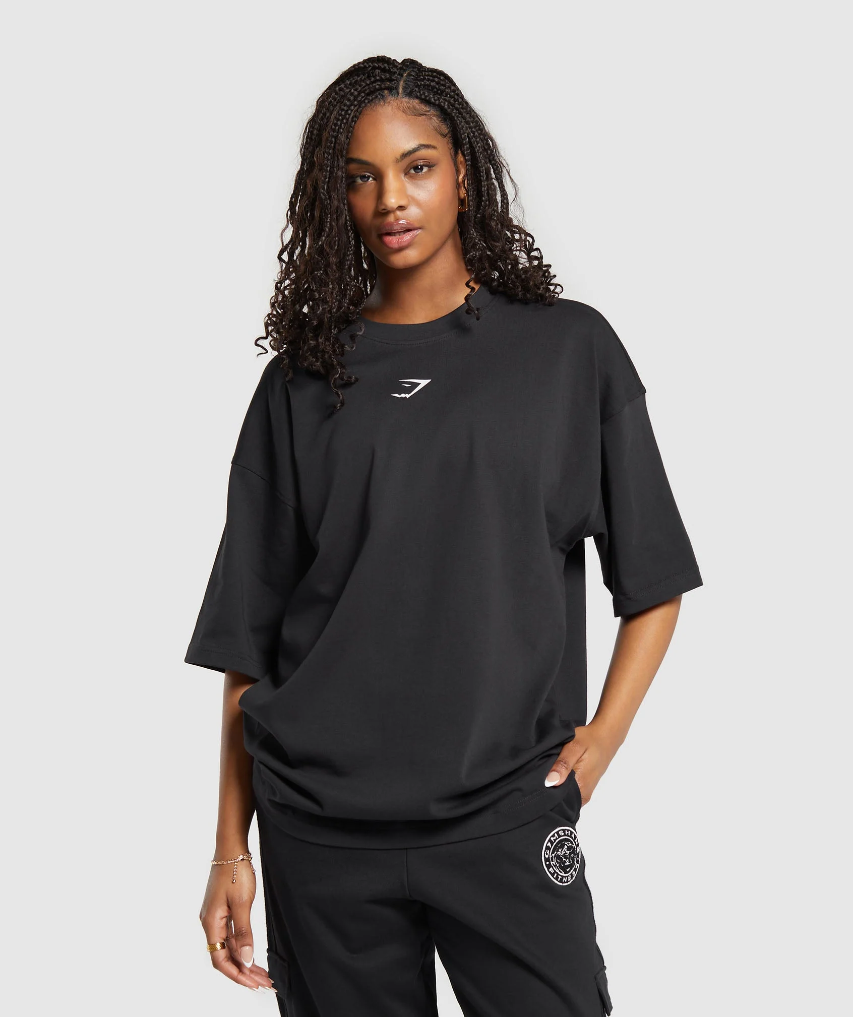 Gymshark Miami Graphic T-Shirt - Black/Soft White/Valley Pink - Image 2