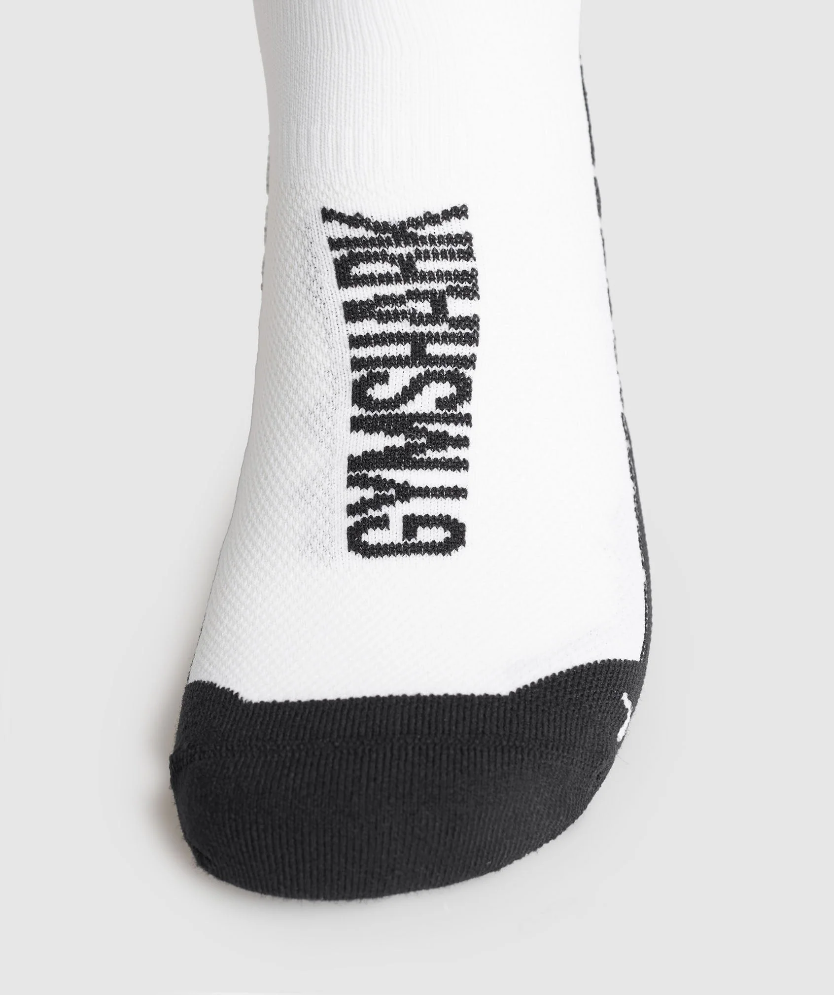 DNU - Gymshark Mid Running Socks - White/Black - Image 3
