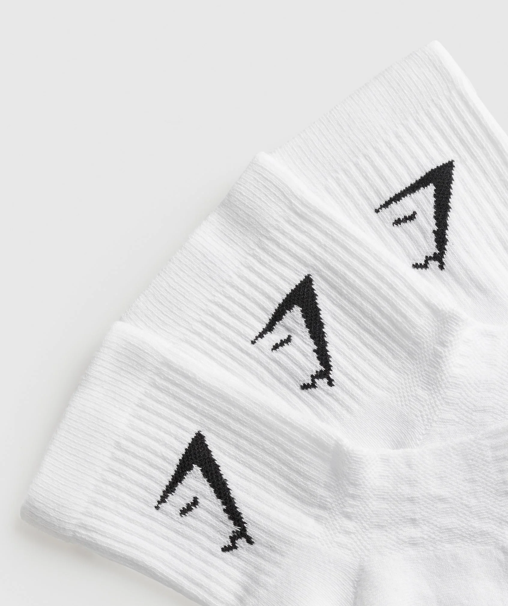 Gymshark Midi 3pk Socks - White - Image 2