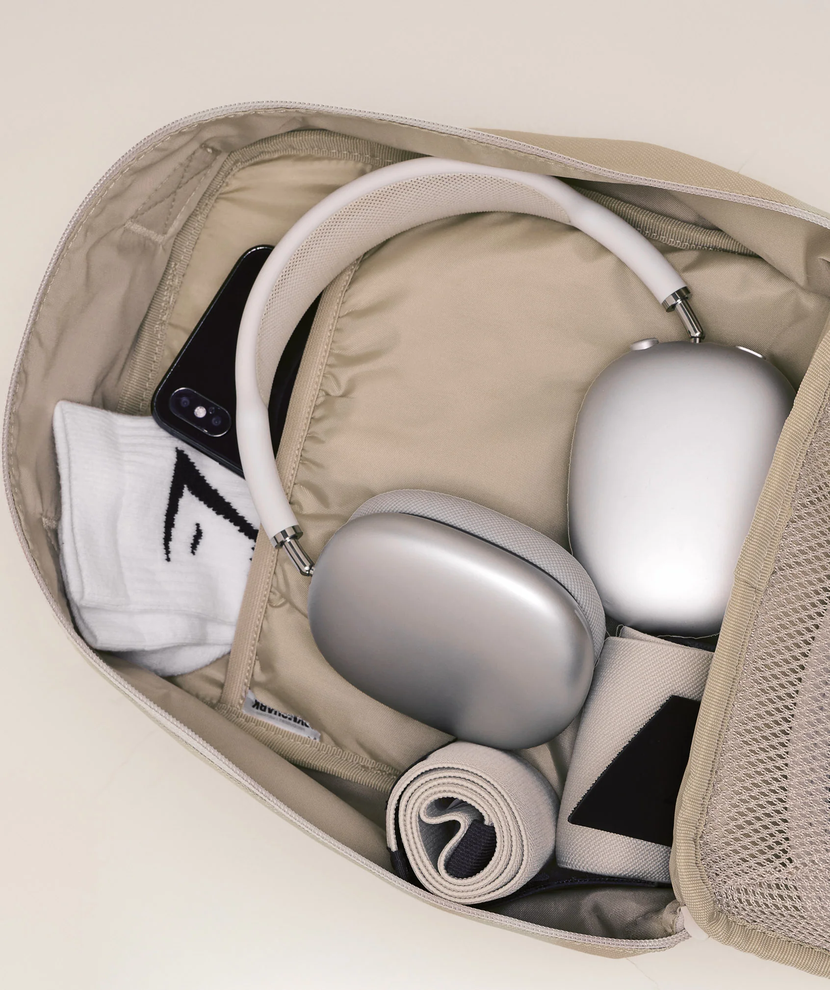 Gymshark Mini Tactical Backpack - Vanilla Beige/Pebble Grey - Image 3