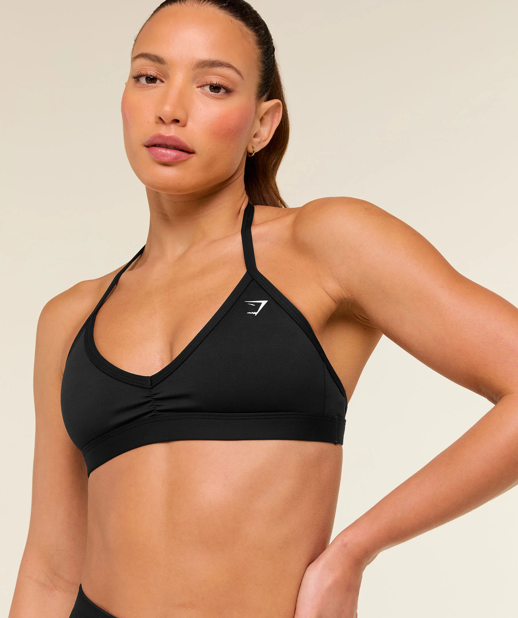 Gymshark Minimal Halterneck Sports Bra - Black - Image 5