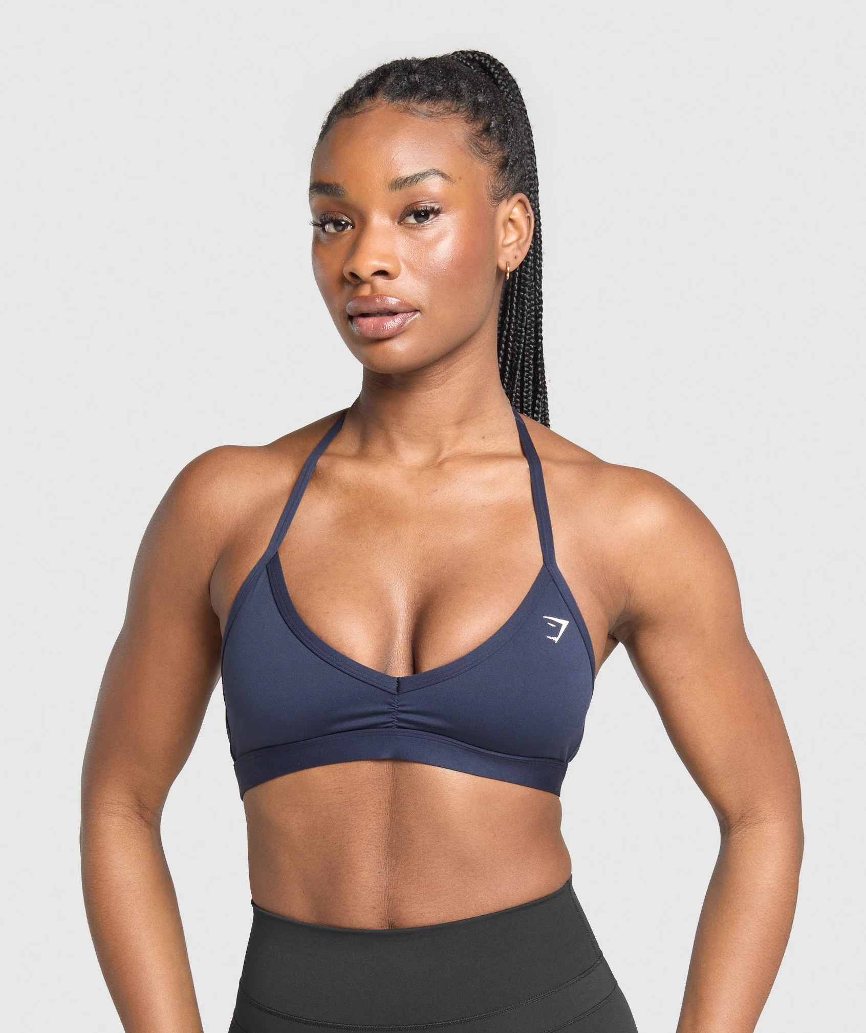 Gymshark Minimal Halterneck Sports Bra - Heavy Blue