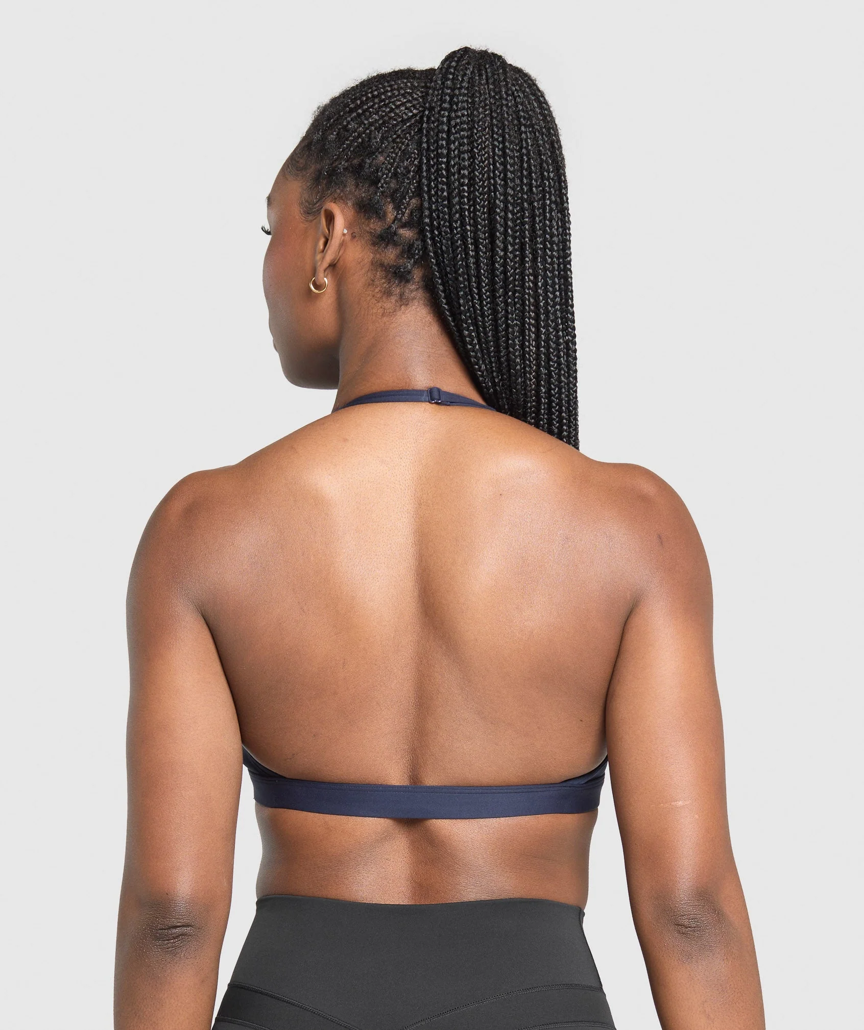 Gymshark Minimal Halterneck Sports Bra - Heavy Blue - Image 2