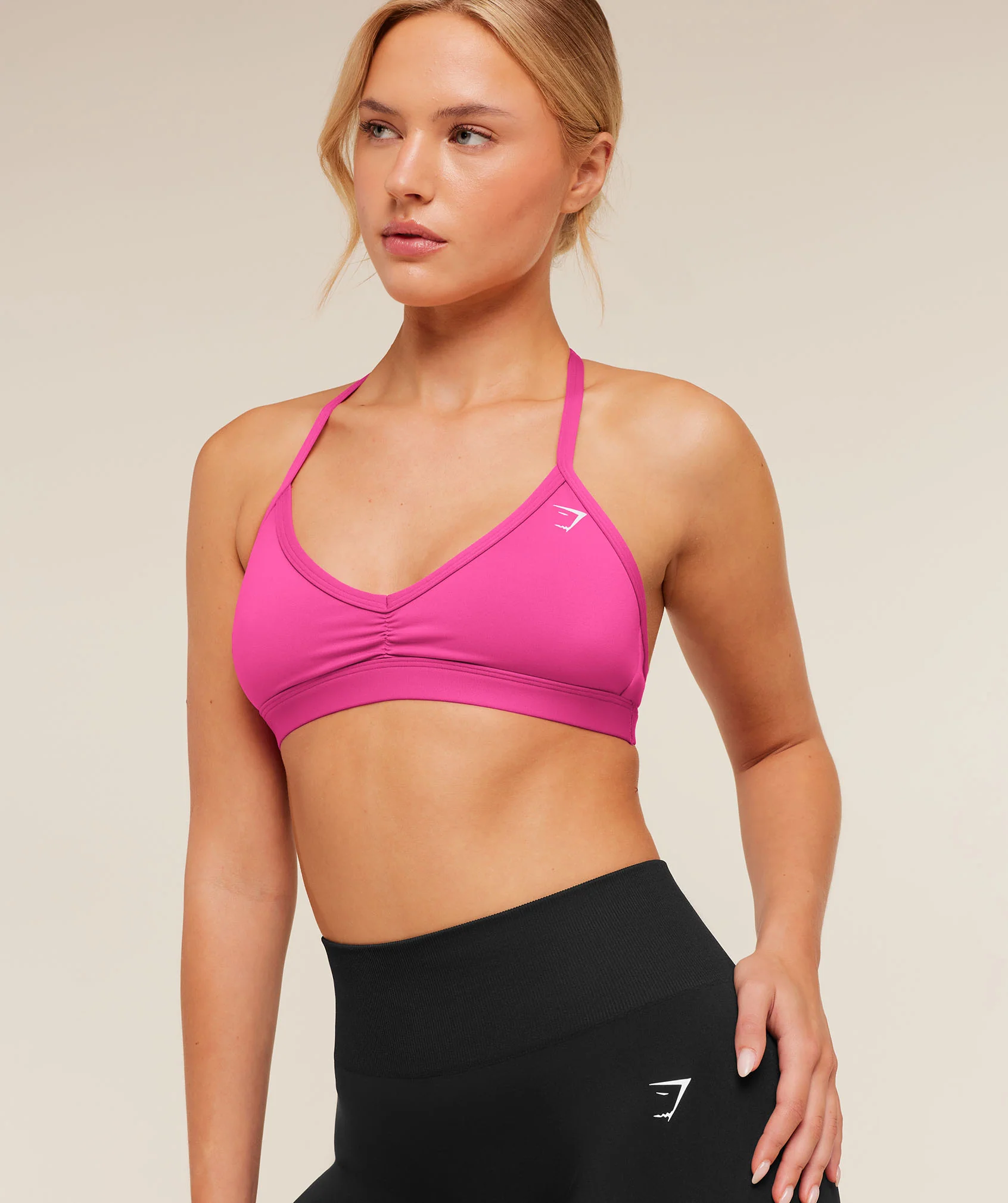 Gymshark Minimal Halterneck Sports Bra - Super-Set Pink - Image 6