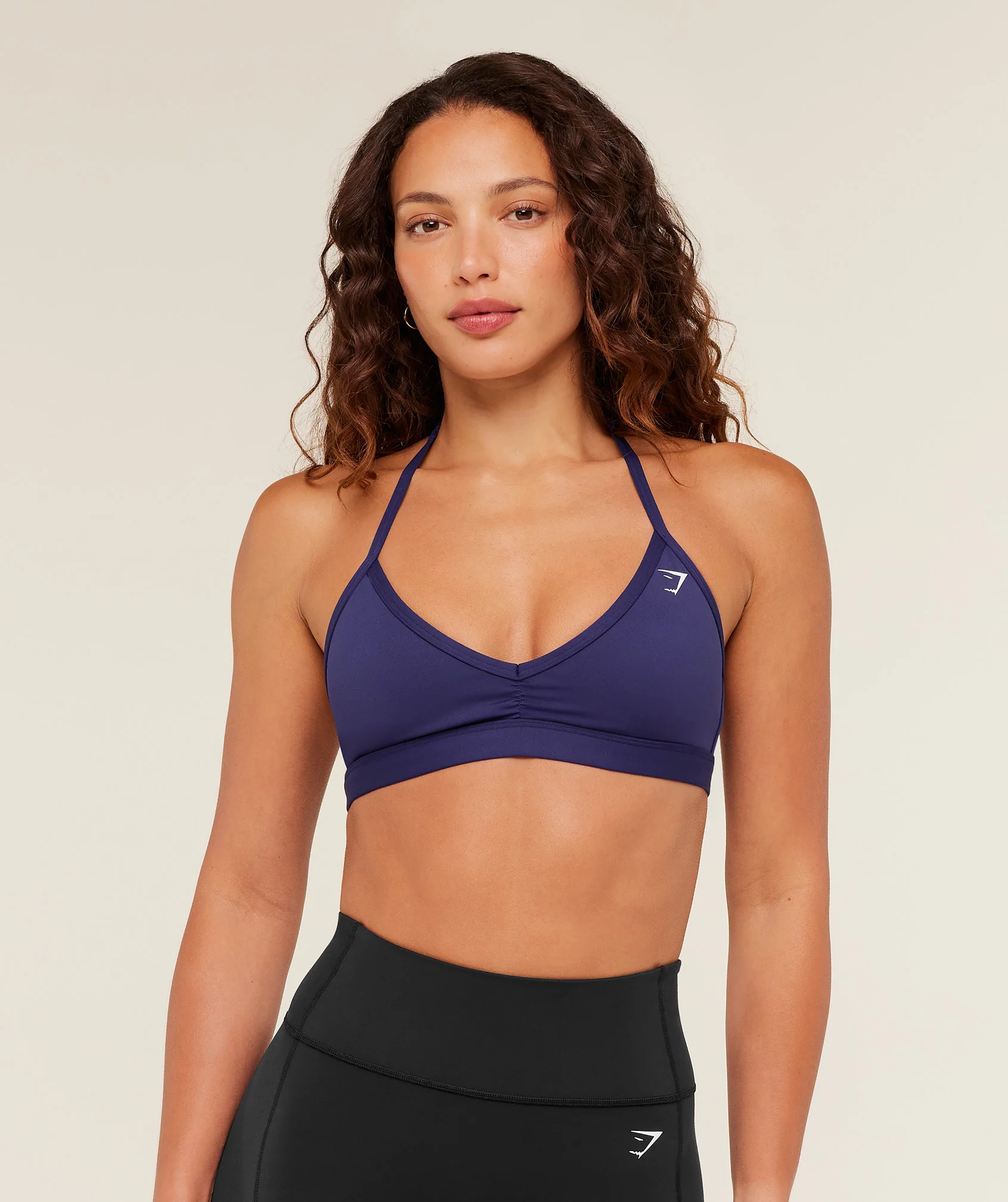 Gymshark Minimal Halterneck Sports Bra - Indigo Purple