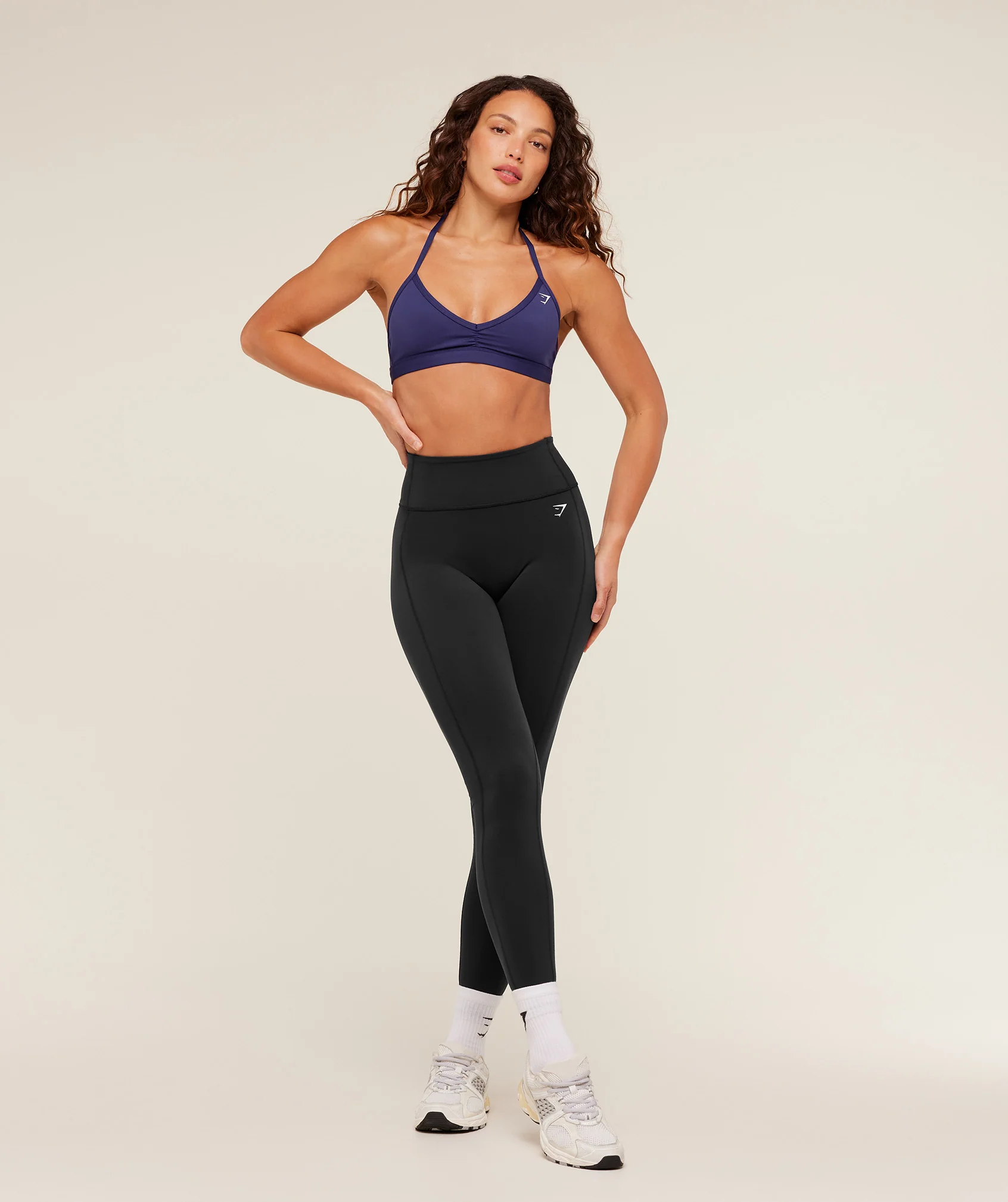 Gymshark Minimal Halterneck Sports Bra - Indigo Purple - Image 4