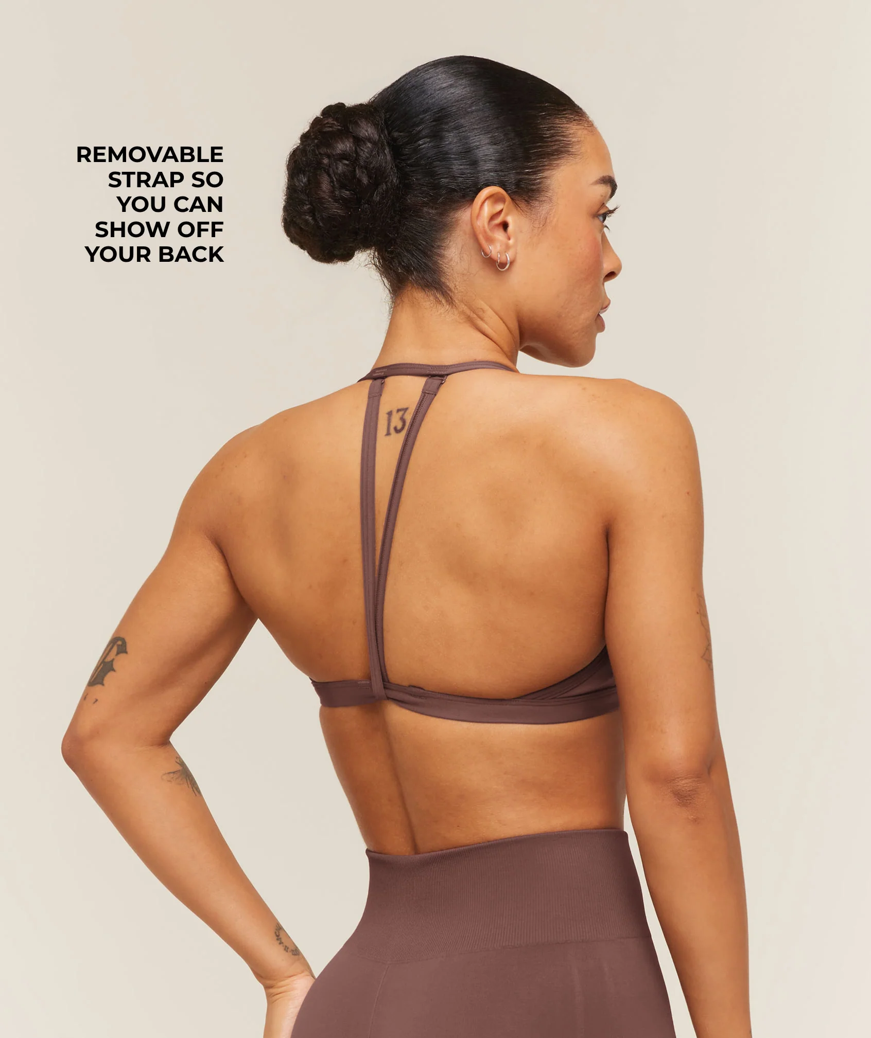Gymshark Minimal Sports Bra 2.0 - Espresso Brown - Image 3