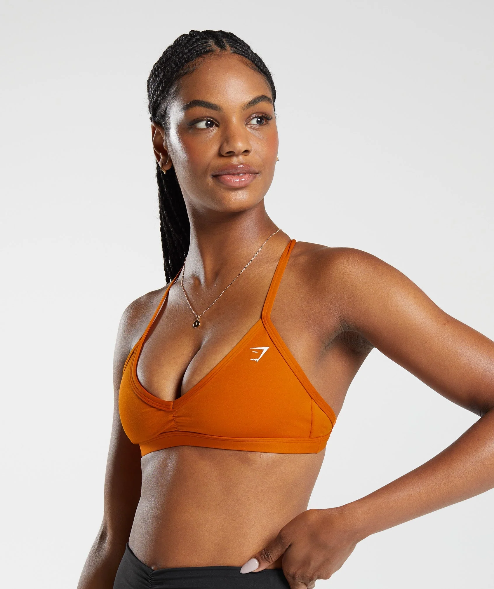 Gymshark Minimal Sports Bra - Charred Orange - Image 3