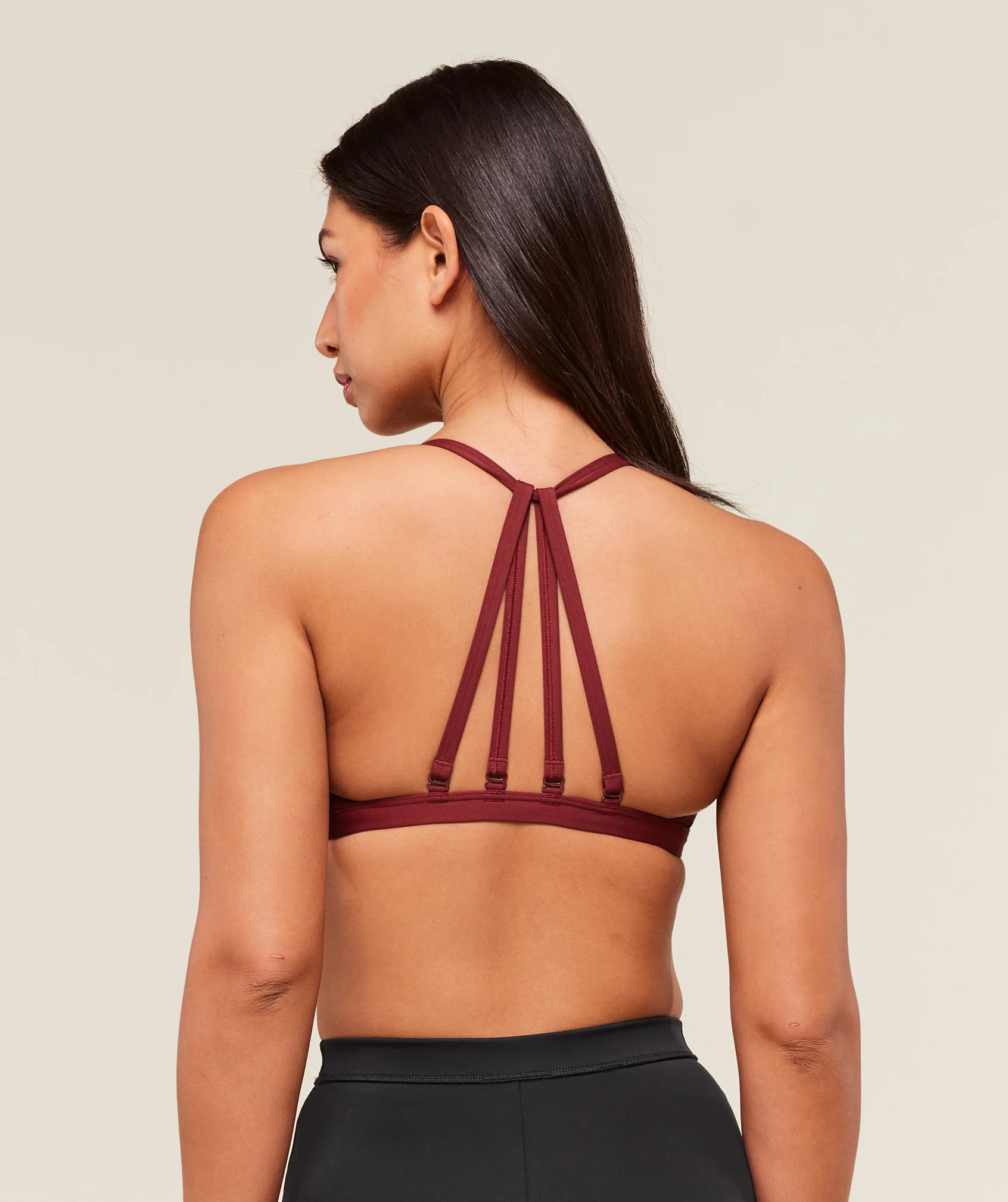 Gymshark Minimal Sports Bra - Black/Sets Red - Image 2