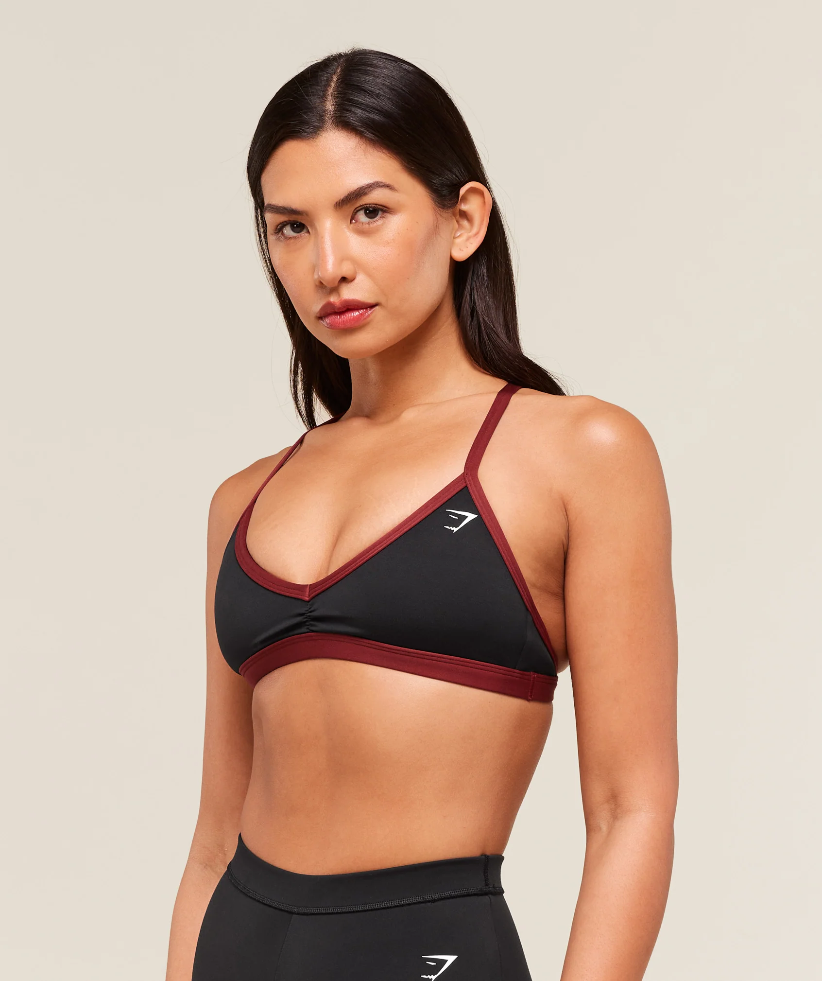 Gymshark Minimal Sports Bra - Black/Sets Red - Image 6