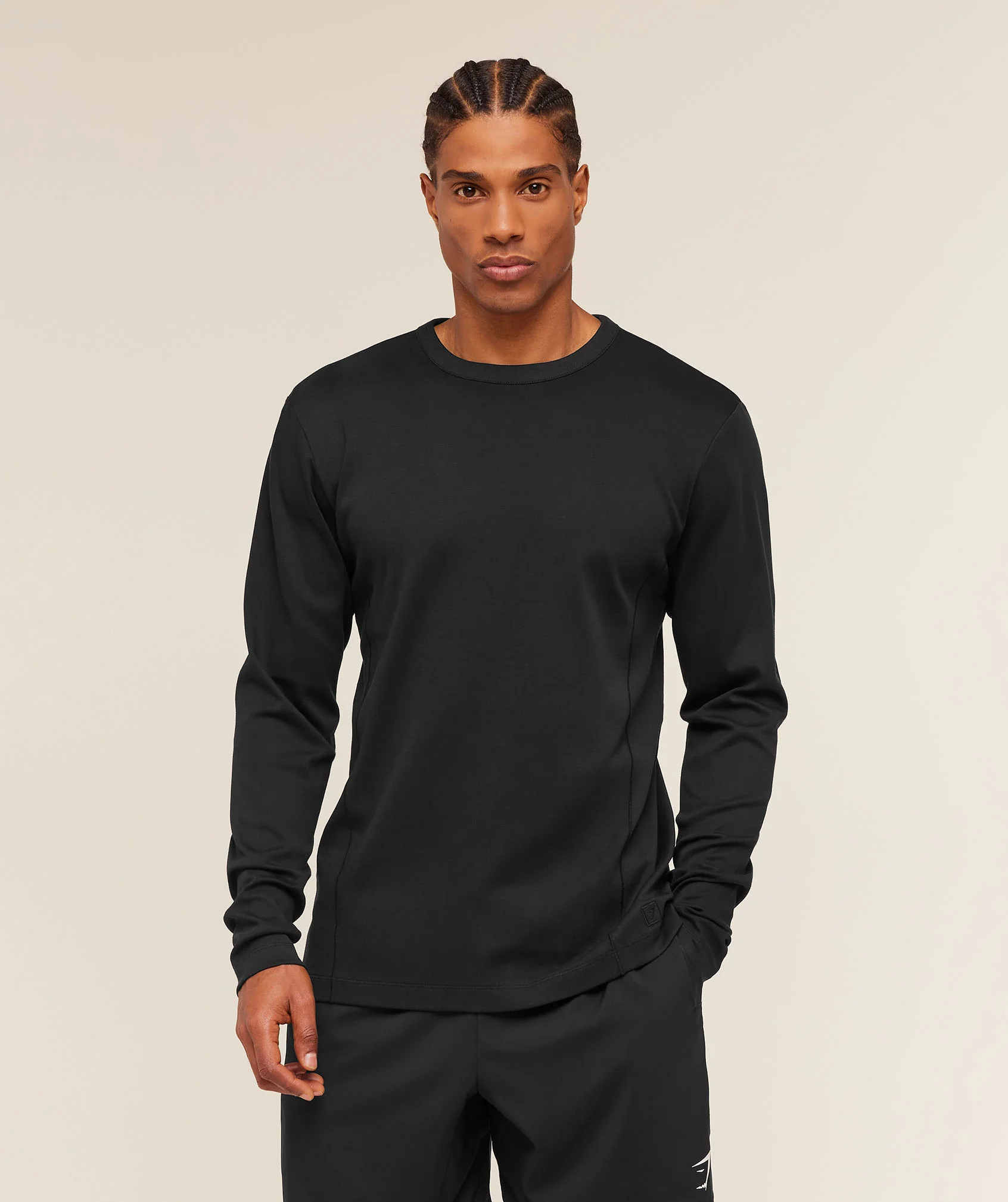 Gymshark Off Duty Long Sleeve T-Shirt - Black - Image 5