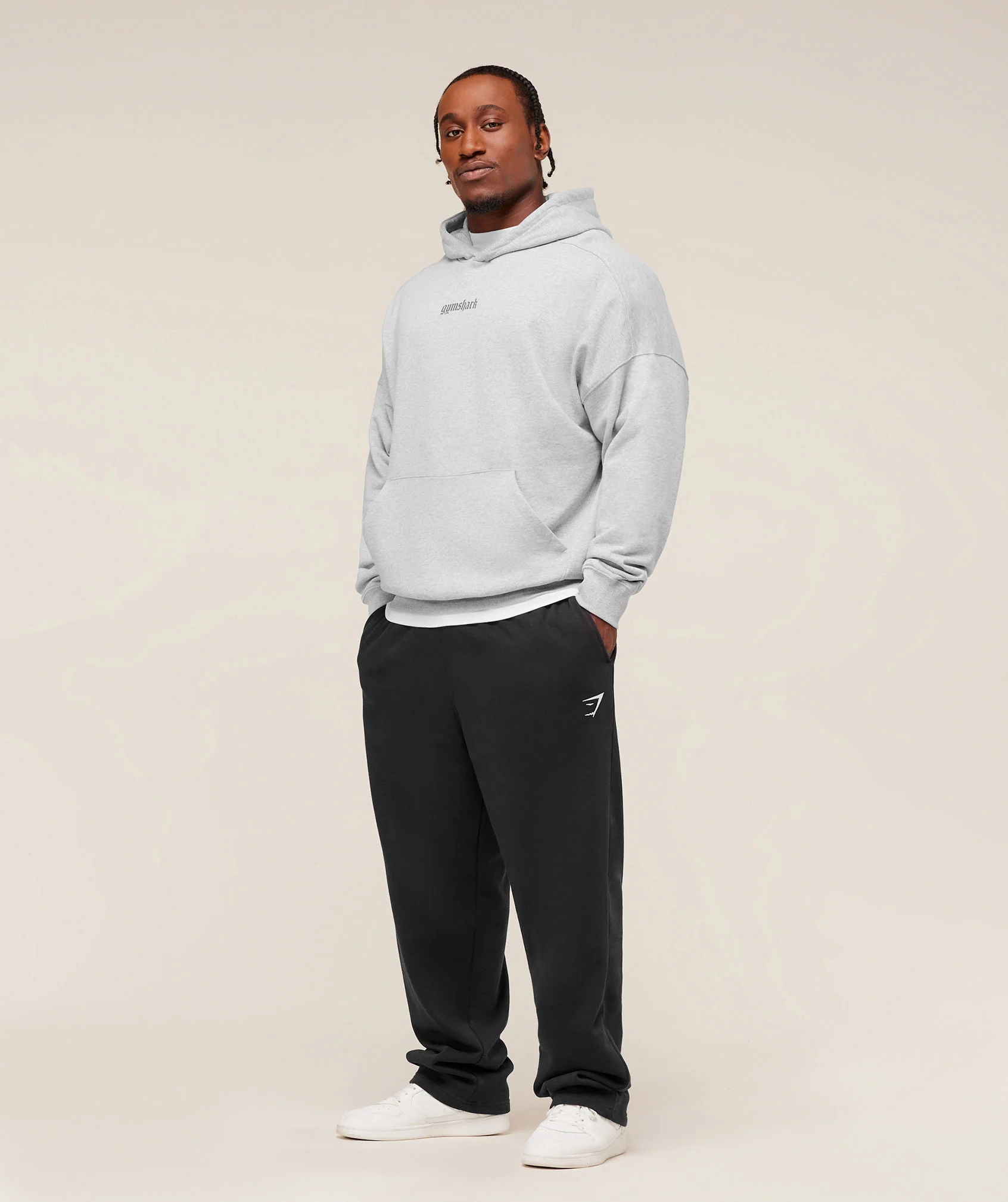 Gymshark Olde English Hoodie - Soft Grey Marl - Image 4