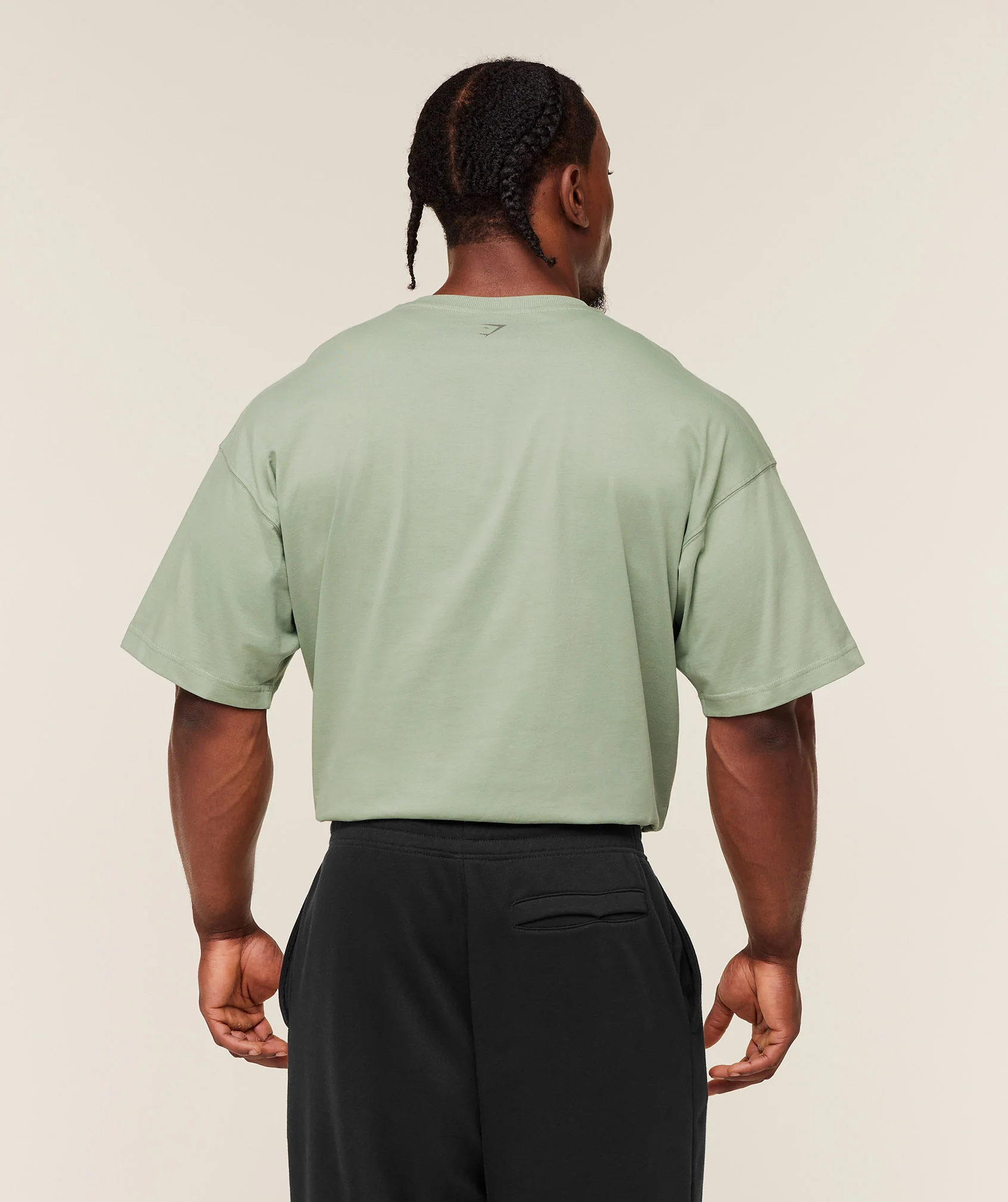 Gymshark Olde English T-Shirt - GS Haze Green - Image 2