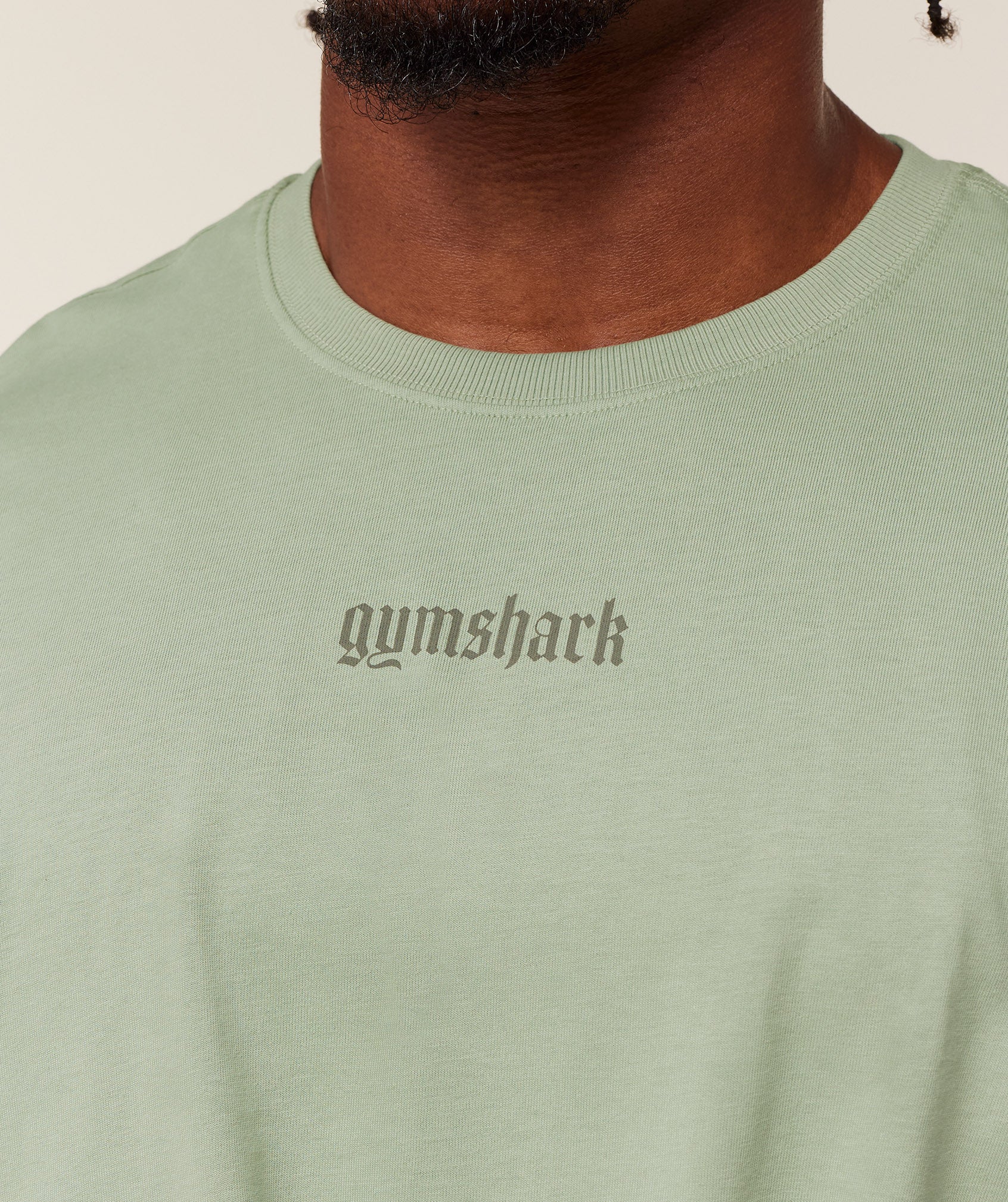 Gymshark Olde English T-Shirt - GS Haze Green - Image 6