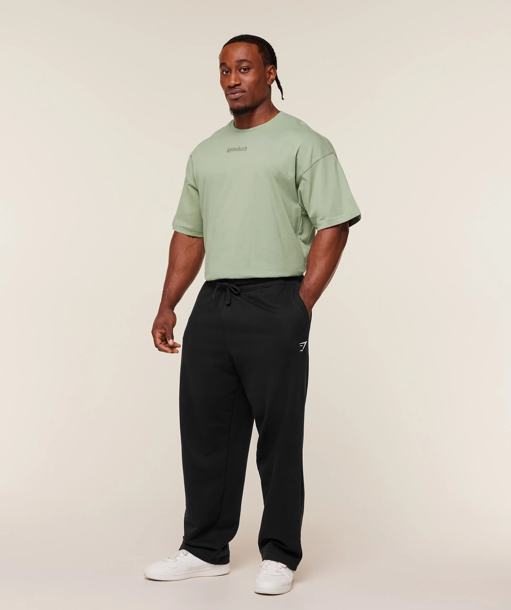 Gymshark Olde English T-Shirt - GS Haze Green - Image 7