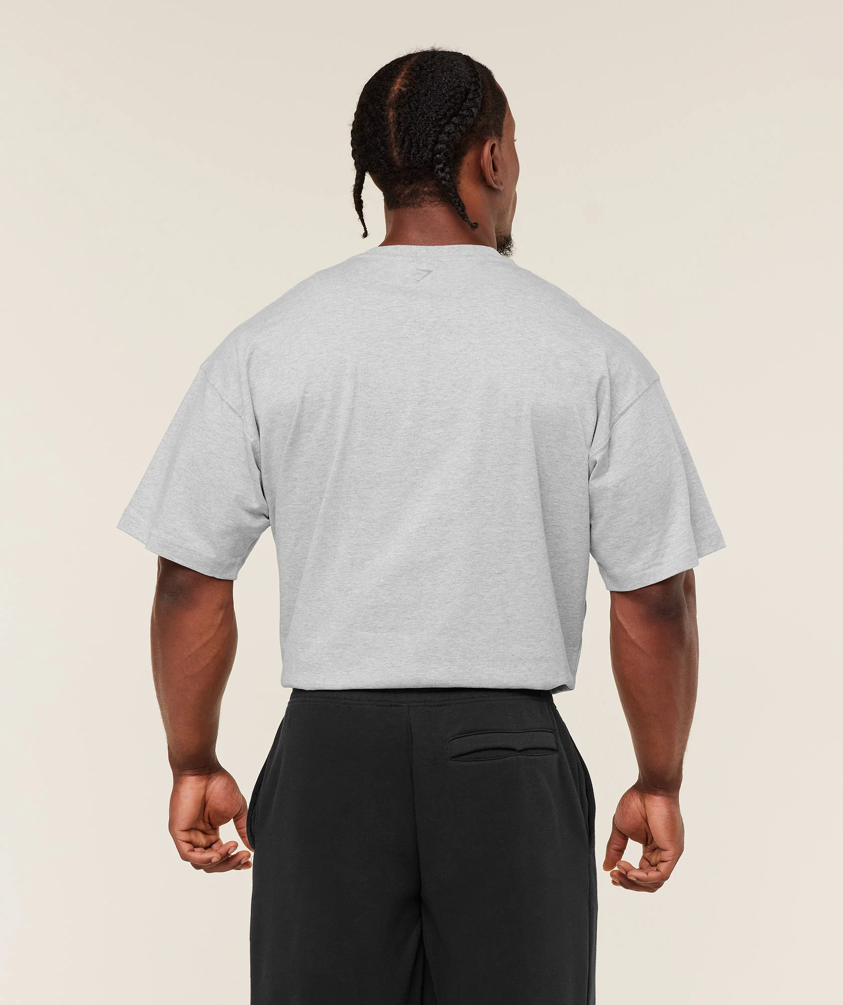 Gymshark Olde English T-Shirt - Bros Soft Grey Marl - Image 2