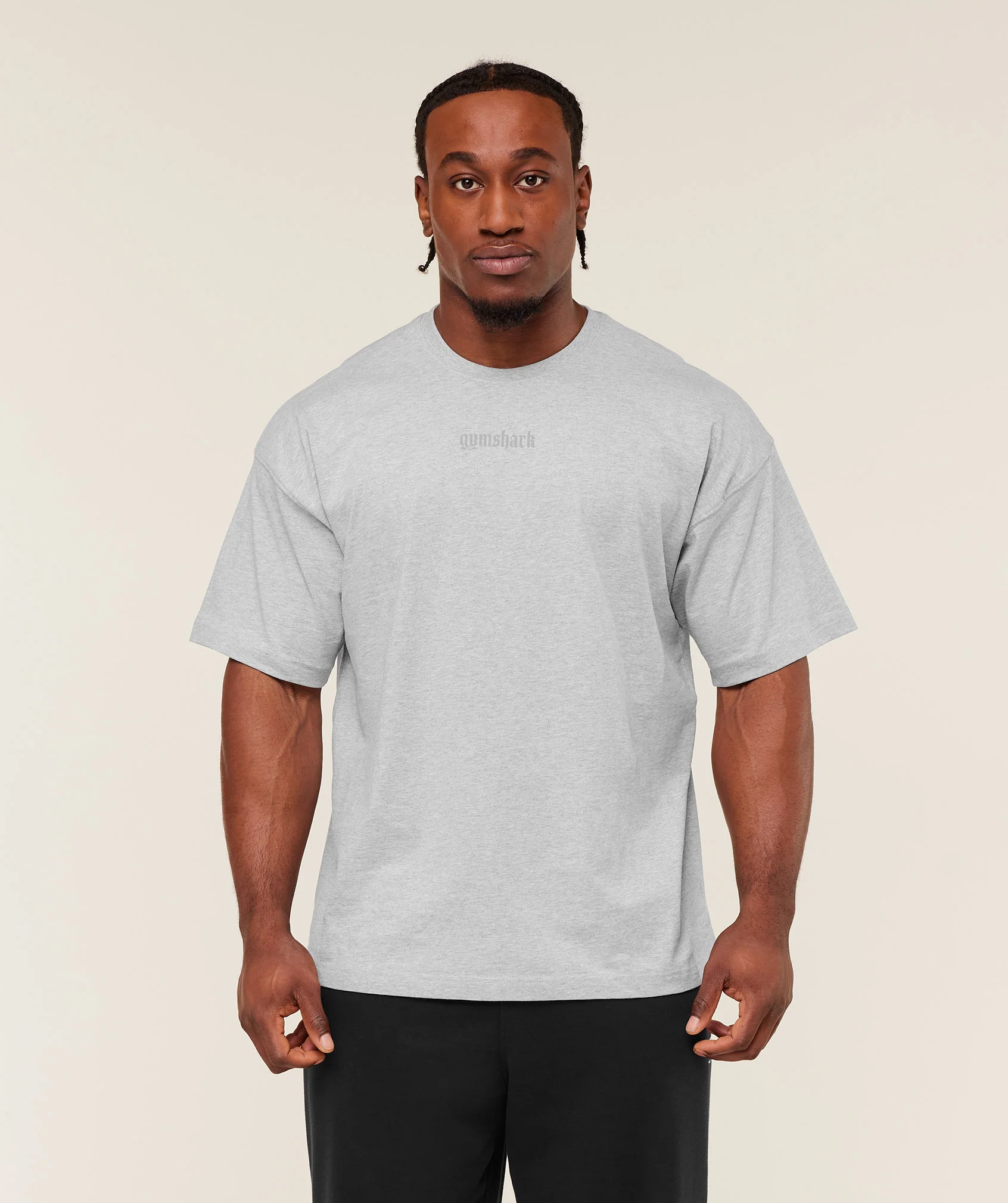 Gymshark Olde English T-Shirt - Bros Soft Grey Marl - Image 4