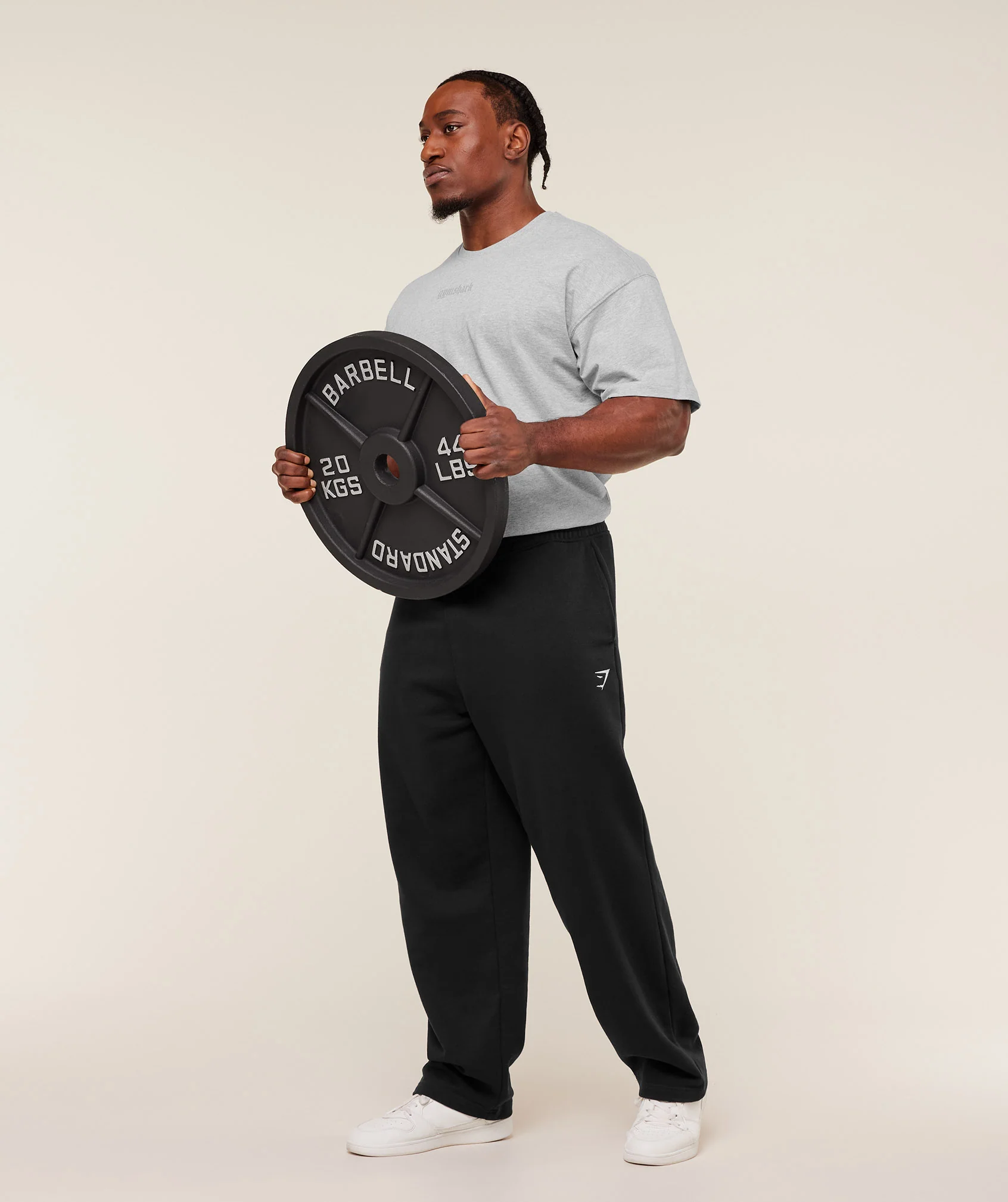 Gymshark Olde English T-Shirt - Bros Soft Grey Marl - Image 7