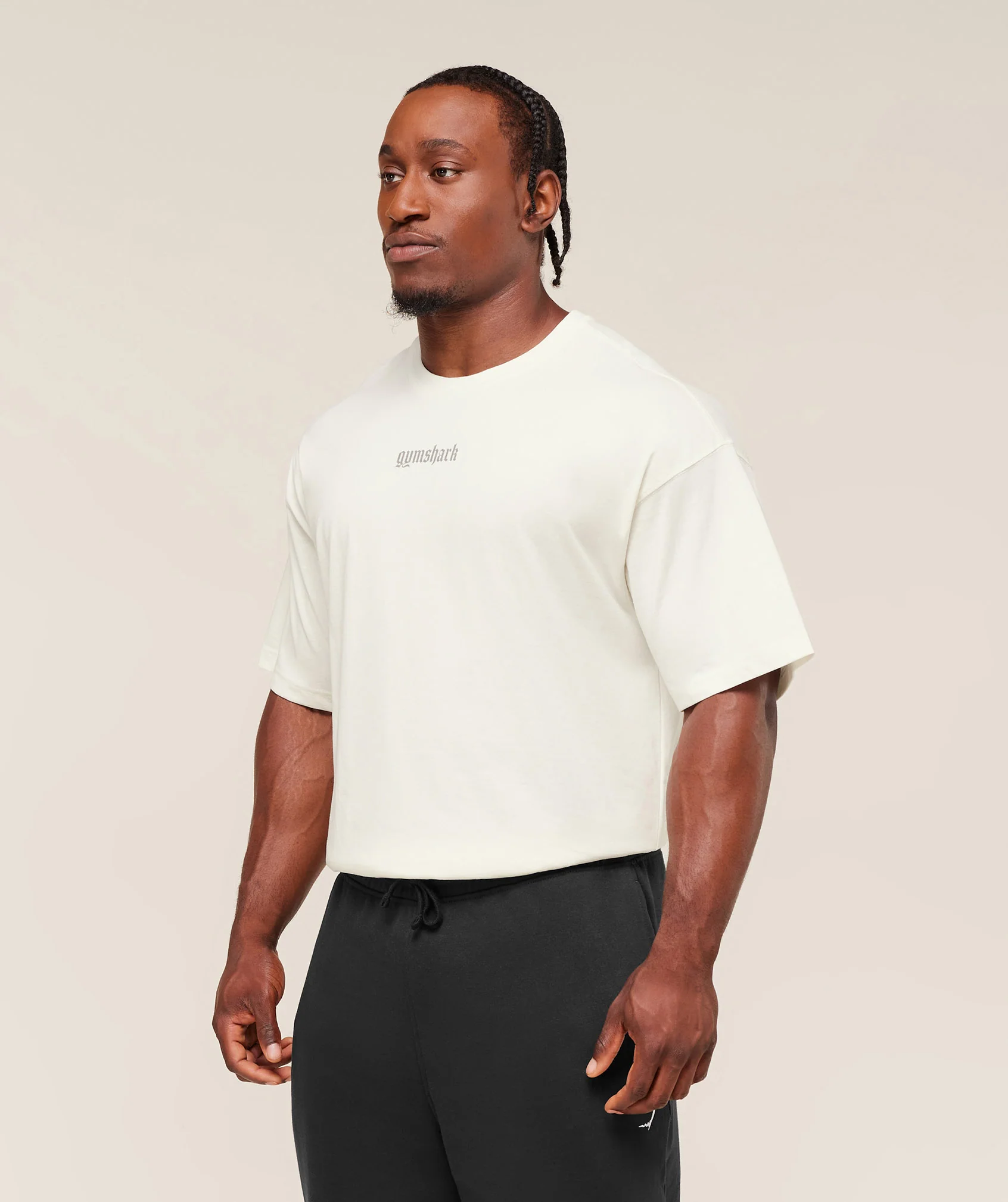 Gymshark Olde English T-Shirt - Soft White - Image 3