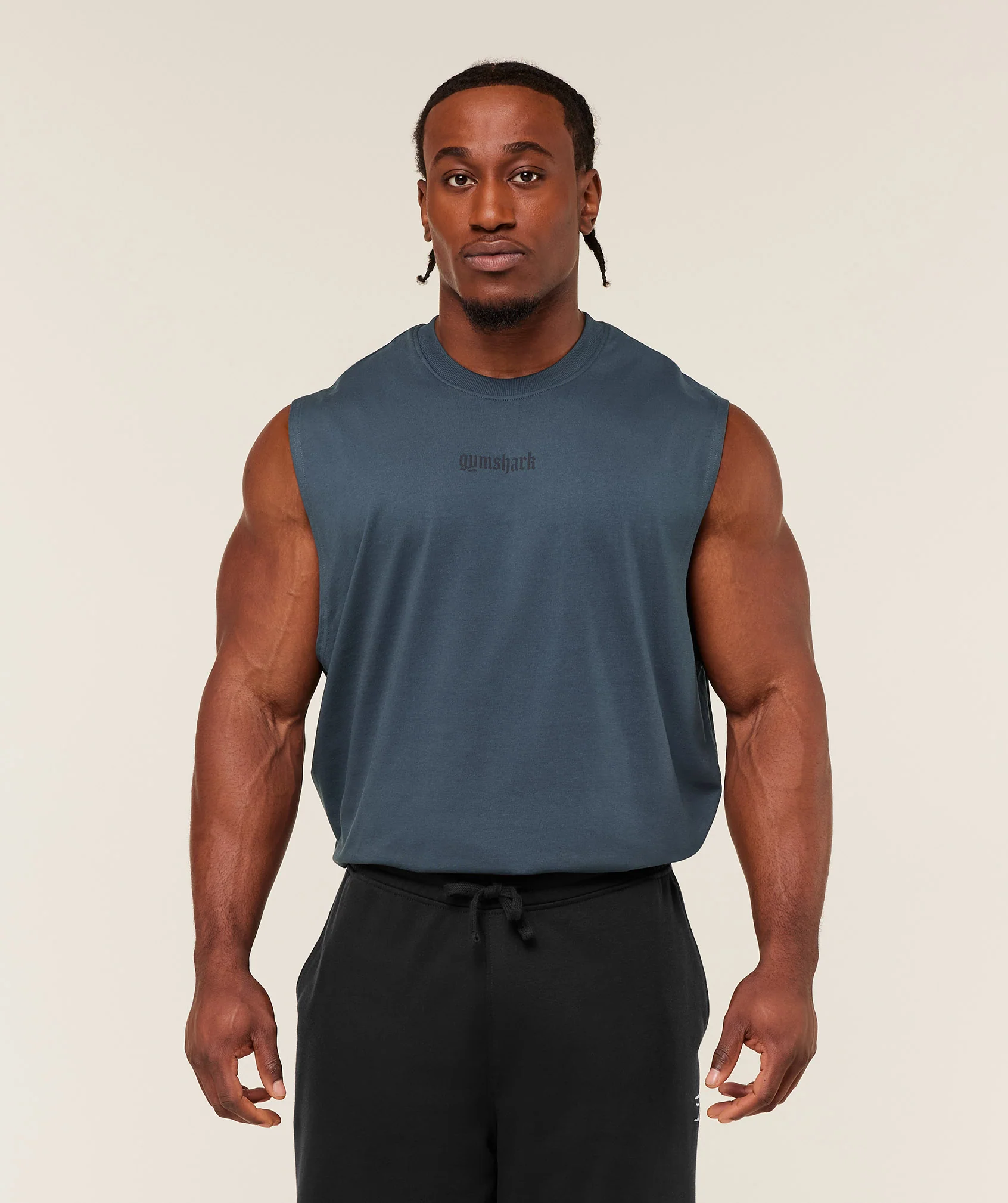 Gymshark Olde English Tank - GS Stealth Blue - Image 3