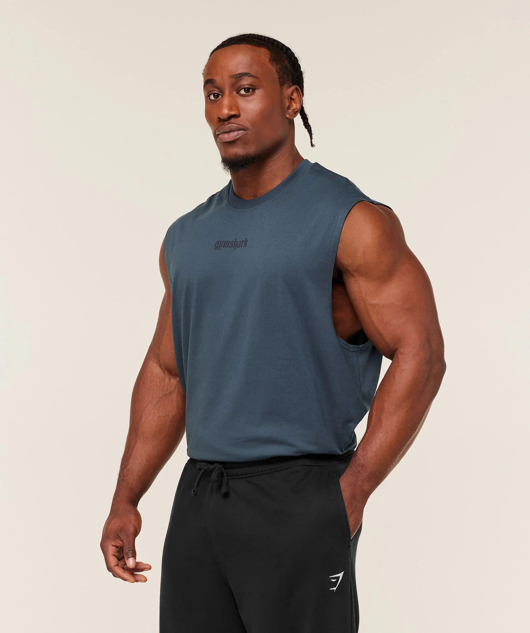 Gymshark Olde English Tank - GS Stealth Blue - Image 4