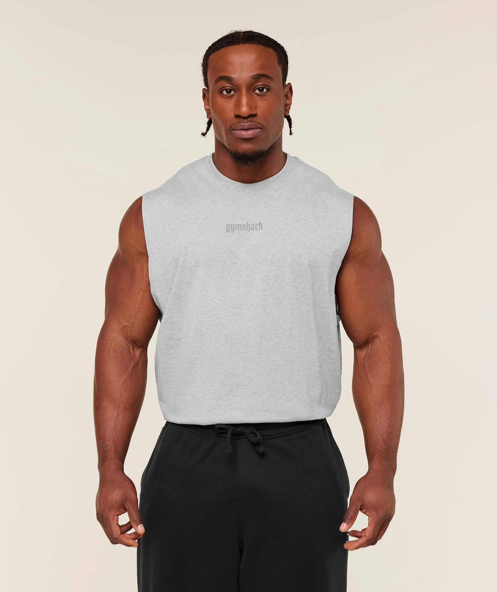 Gymshark Olde English Tank - Bros Soft Grey Marl