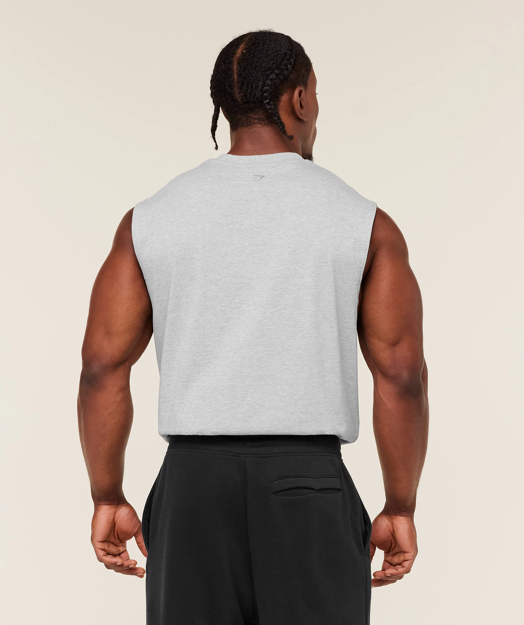 Gymshark Olde English Tank - Bros Soft Grey Marl - Image 2