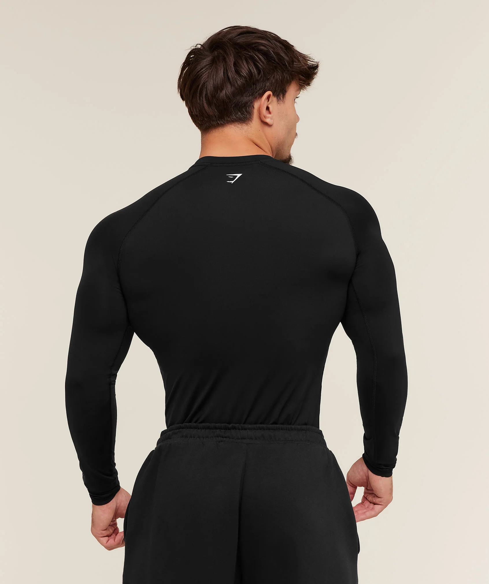 Gymshark Outline Graphic Long Sleeve Baselayer - Black - Image 2