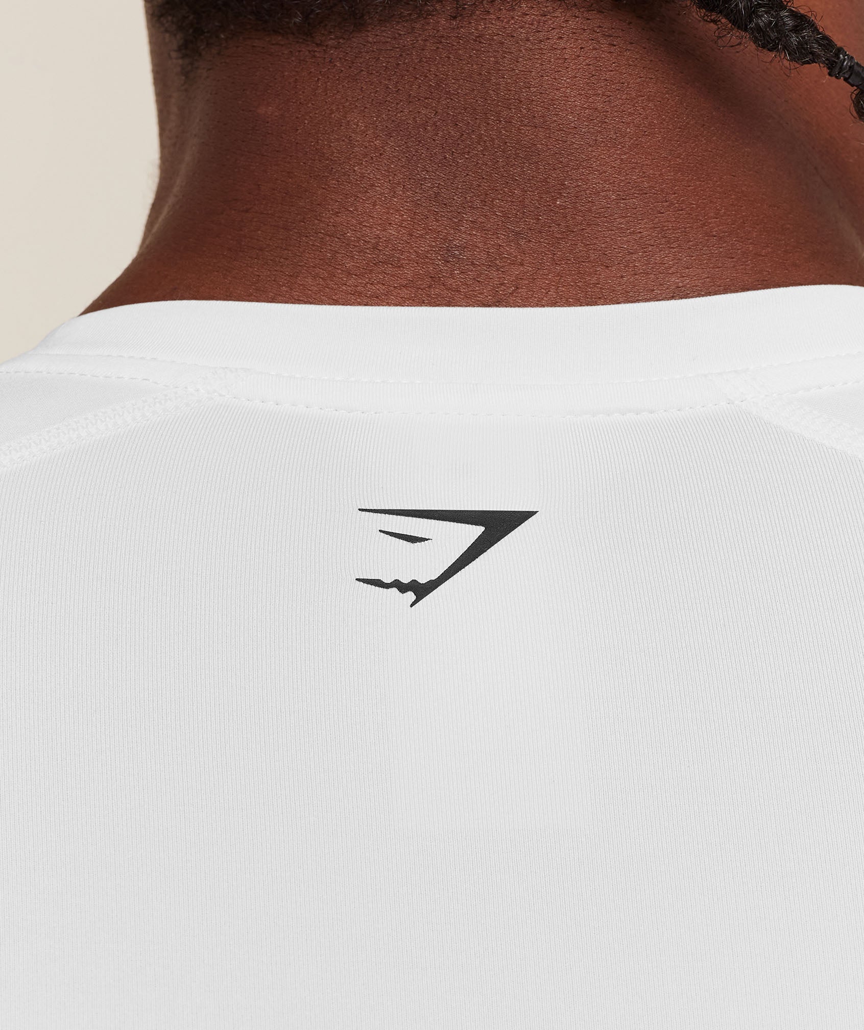 Gymshark Outline Graphic Long Sleeve Baselayer - White - Image 5