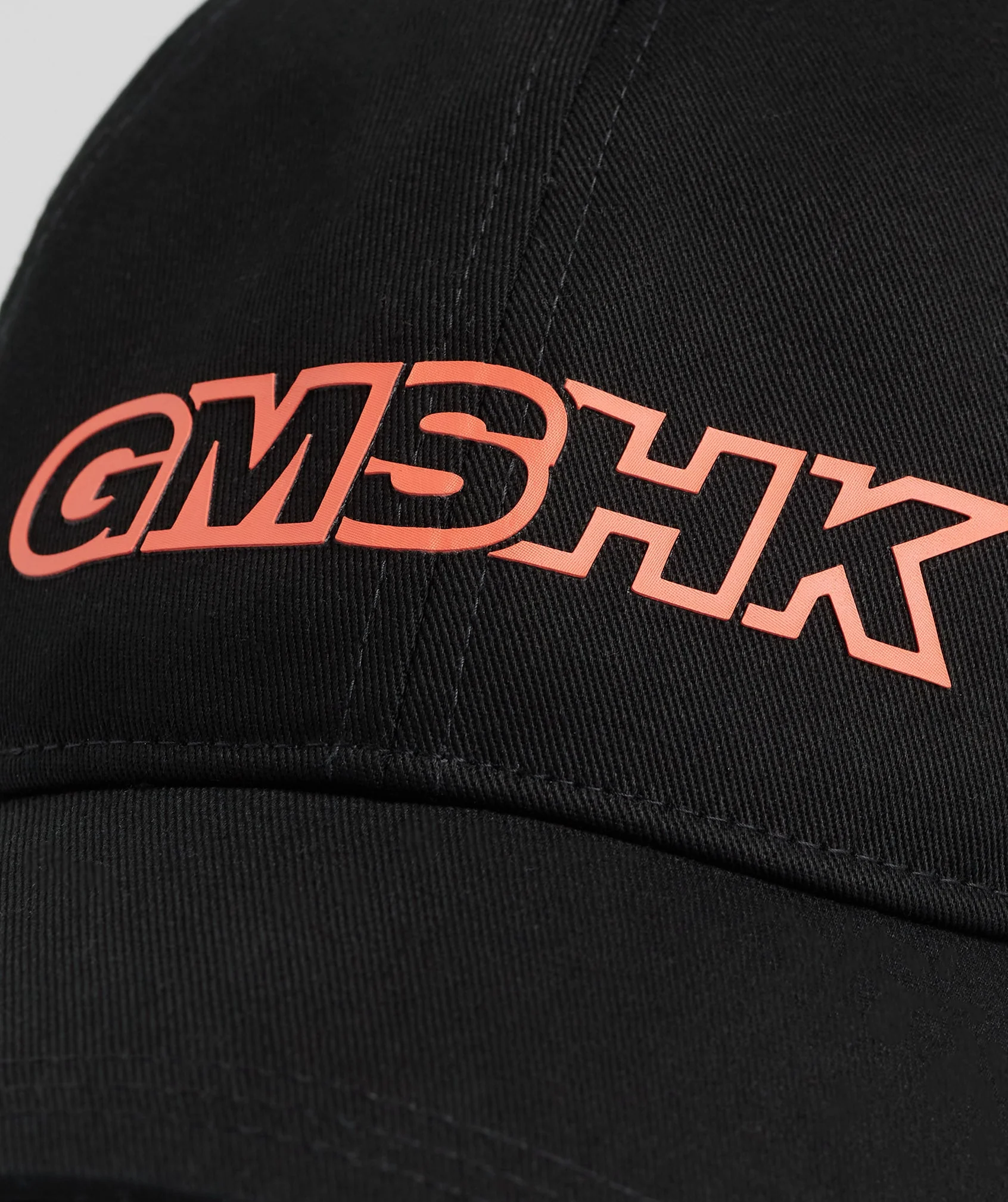Gymshark Overlap Baseball Cap - Black/Solstice Orange - Image 4