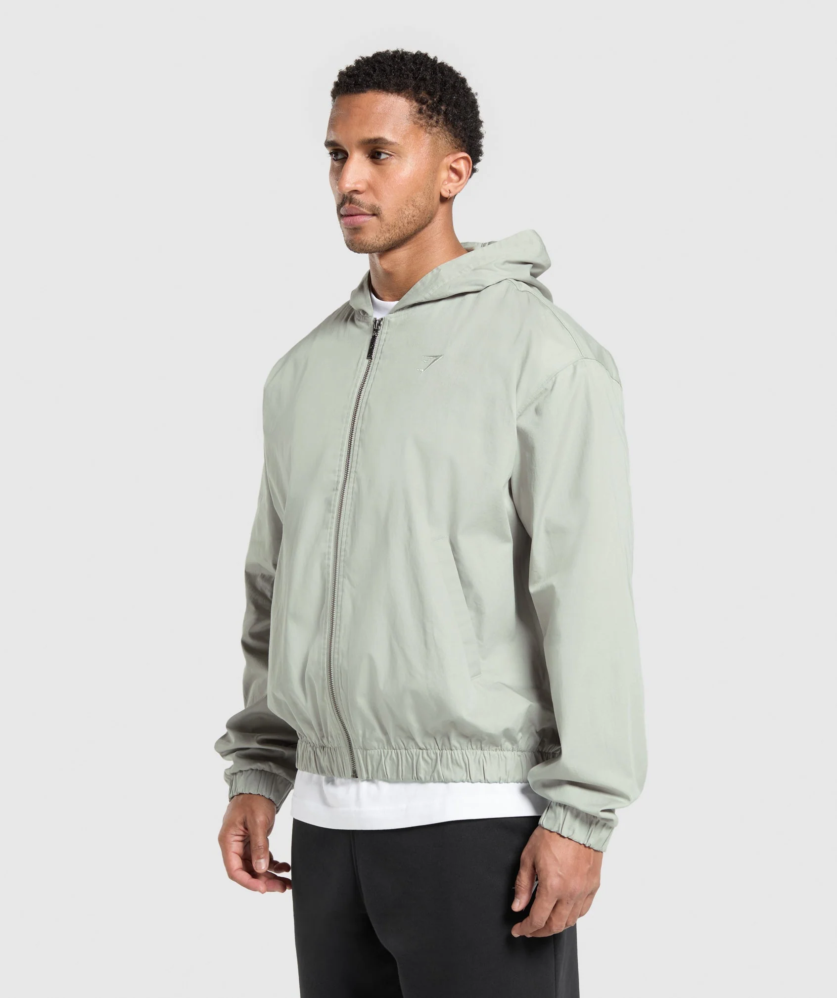 Gymshark Oversized Hooded Jacket - Stone Grey - Image 3