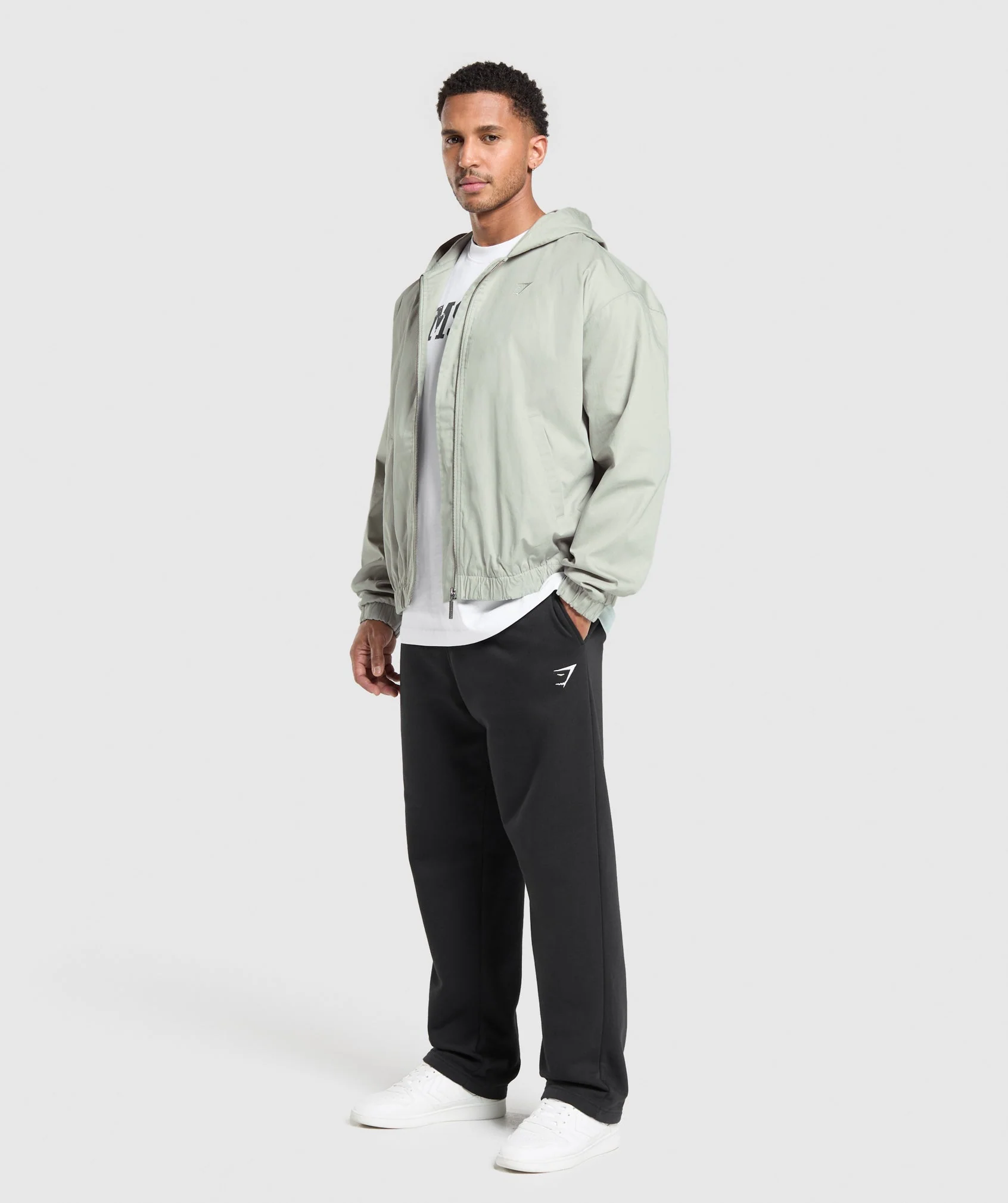 Gymshark Oversized Hooded Jacket - Stone Grey - Image 4