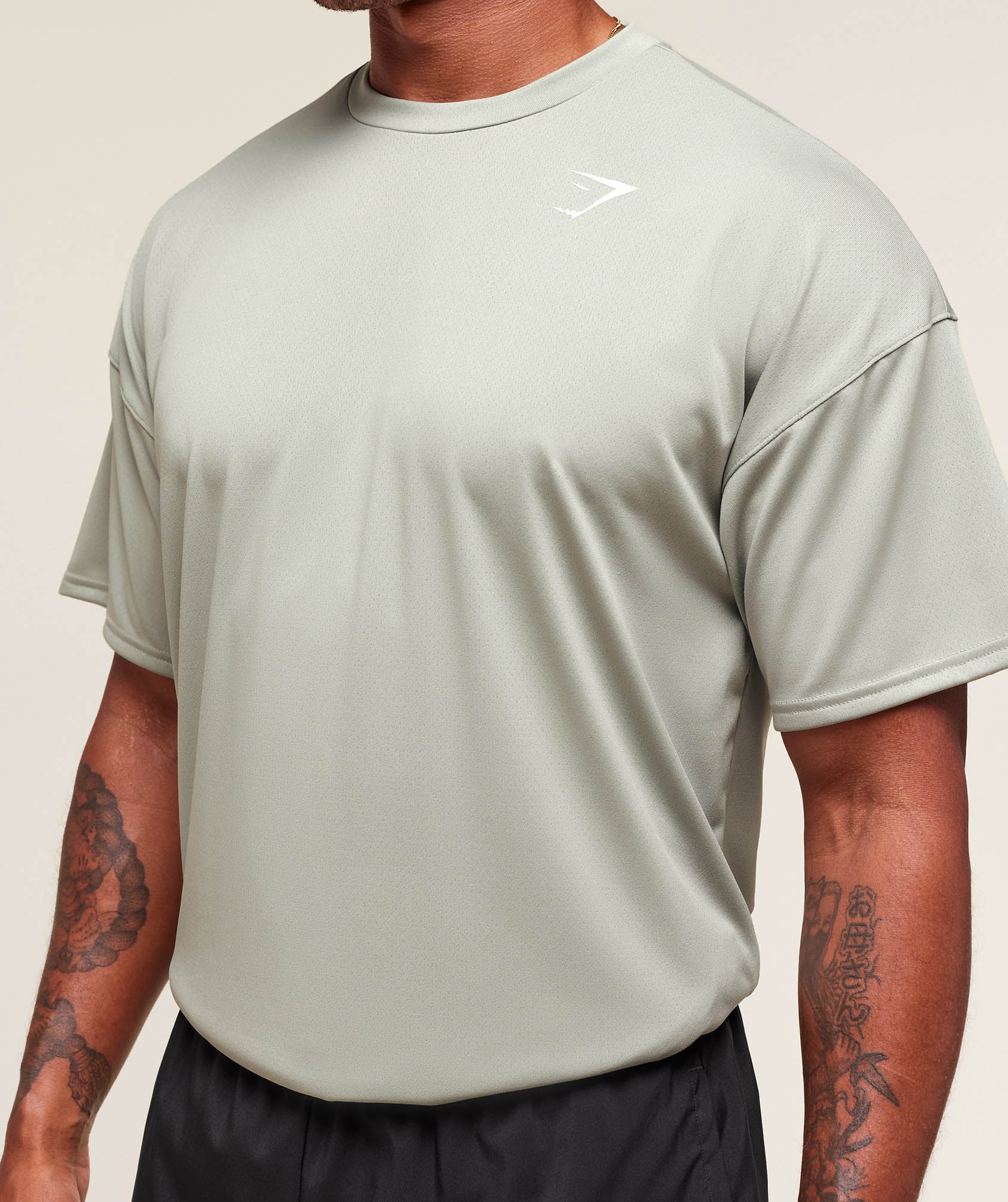 Gymshark Arrival Oversized T-Shirt - Stone Grey - Image 3