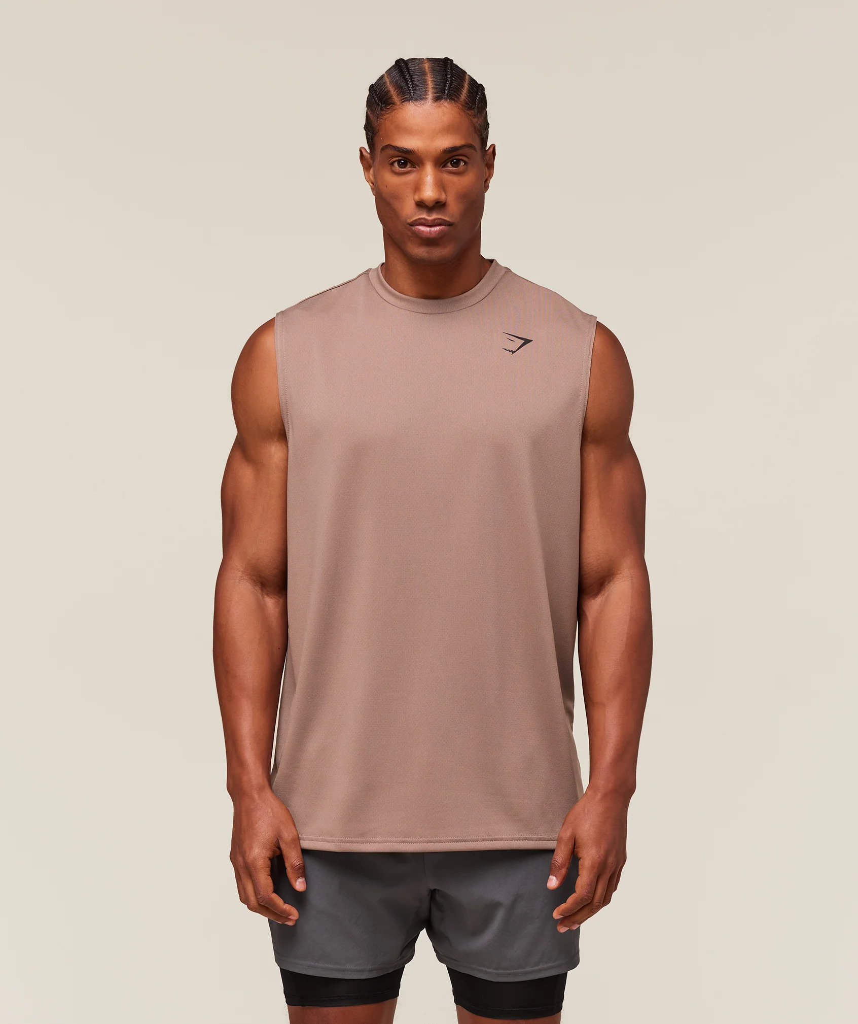 Gymshark Arrival Oversized Tank - Mocha Mauve