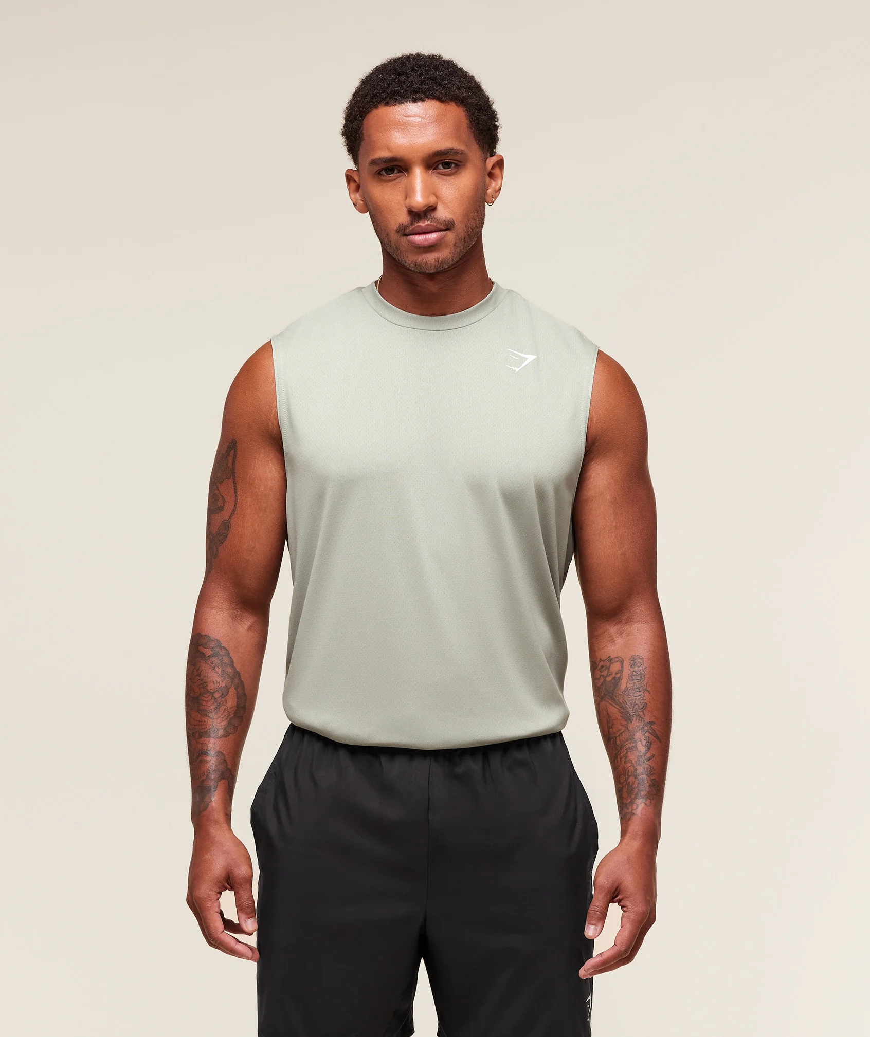 Gymshark Arrival Oversized Tank - Stone Grey