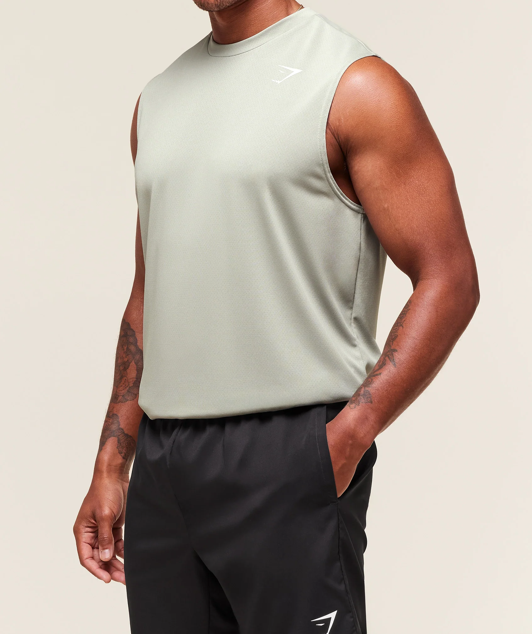 Gymshark Arrival Oversized Tank - Stone Grey - Image 3