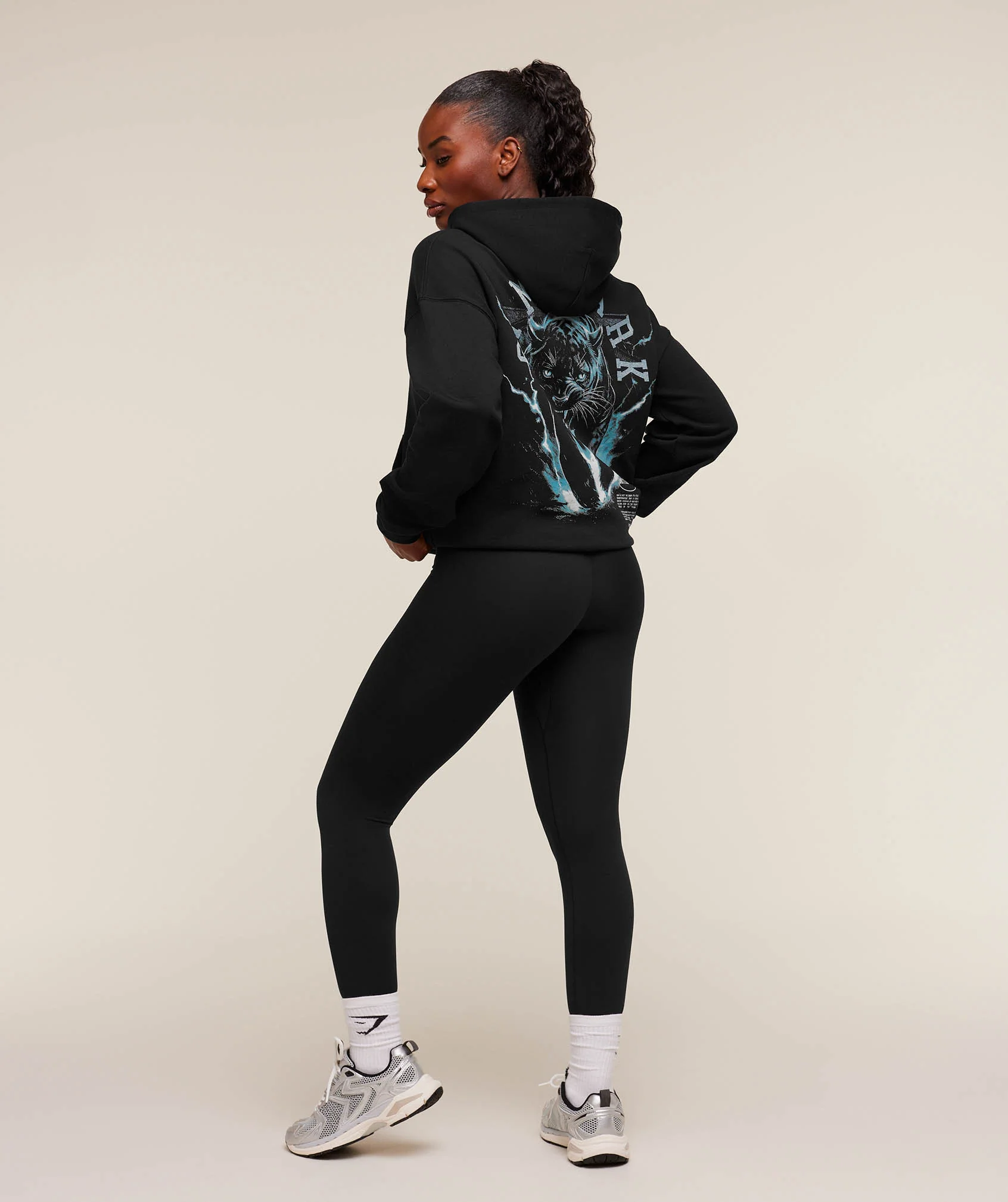 Gymshark Panther Graphic Hoodie - GS Black - Image 4