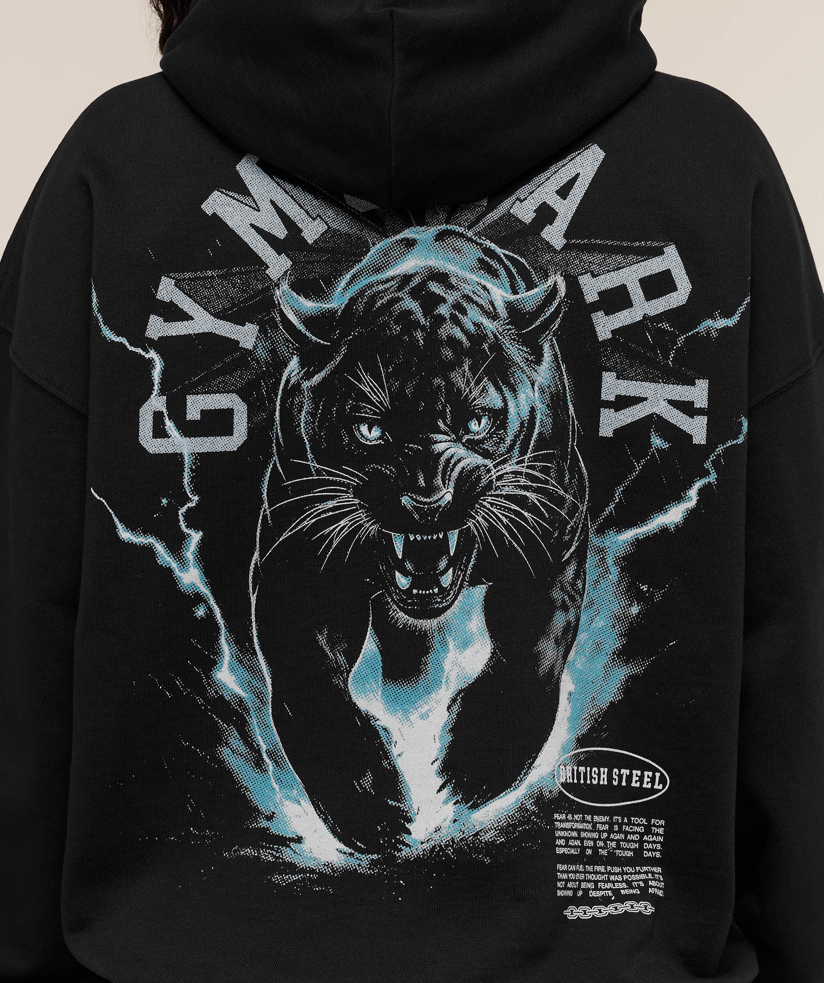 Gymshark Panther Graphic Hoodie - GS Black - Image 5