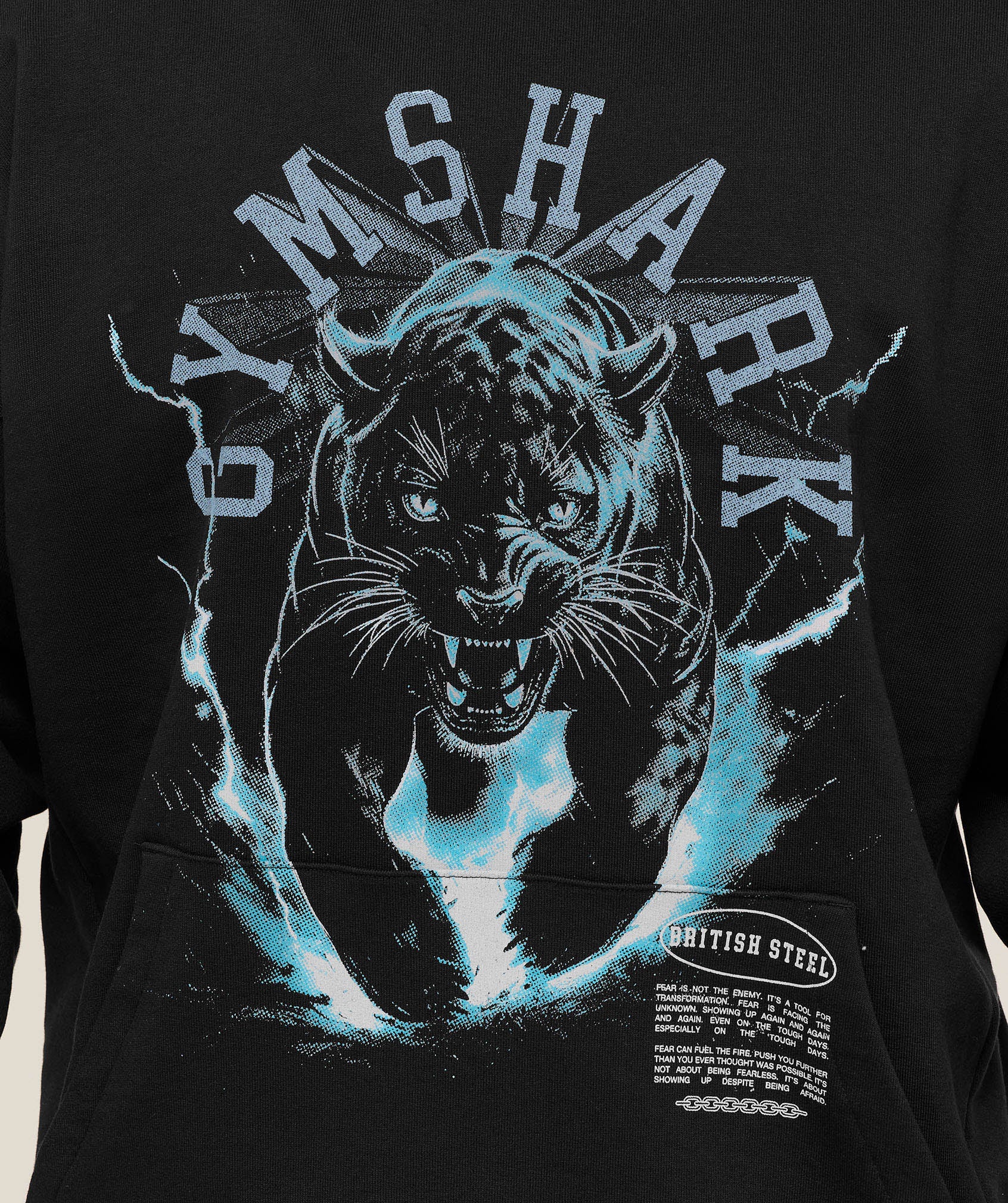 Gymshark Panther Graphic Hoodie - Black - Image 5