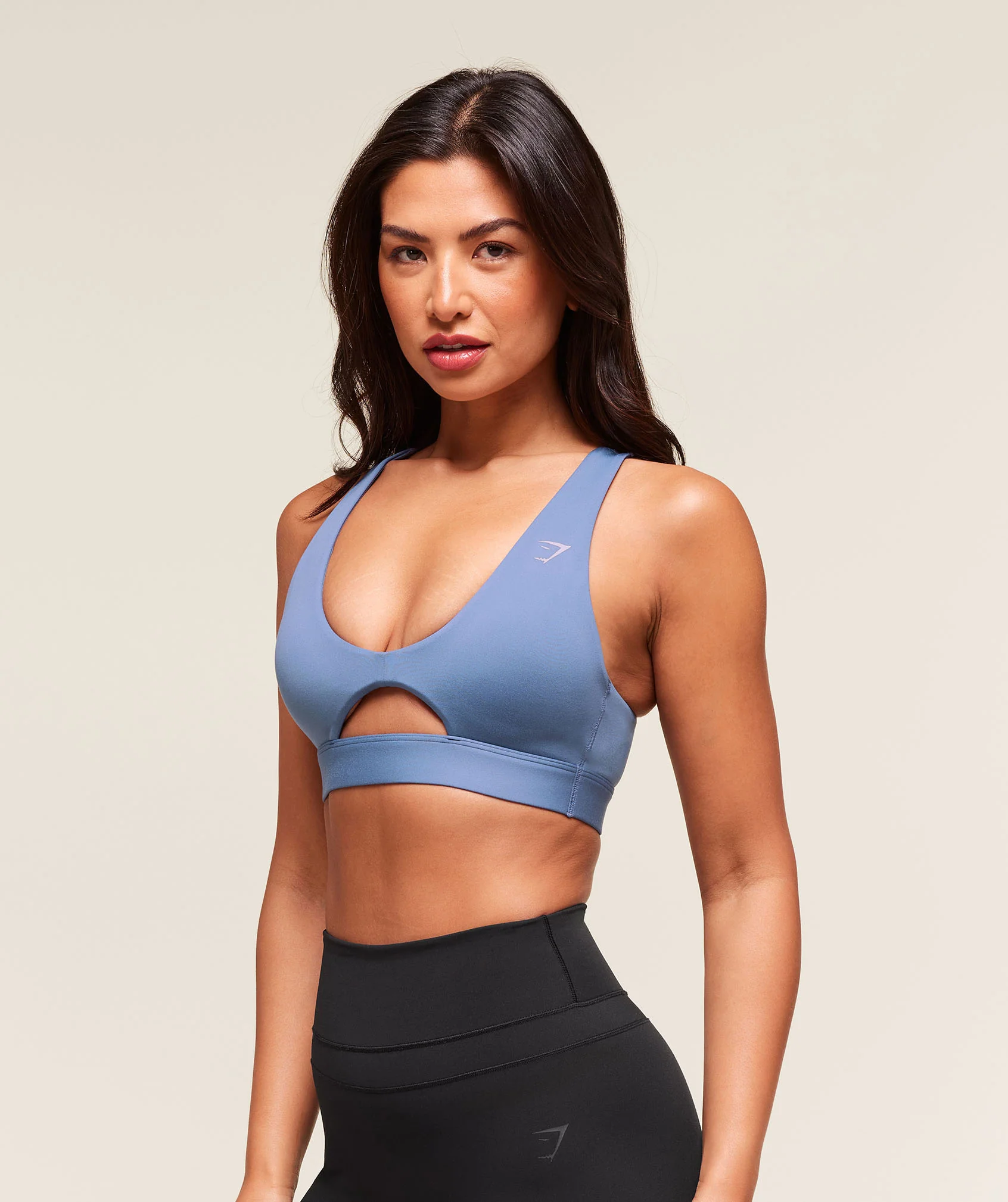 Gymshark Peek A Boo Sports Bra - Worn Blue - Image 3