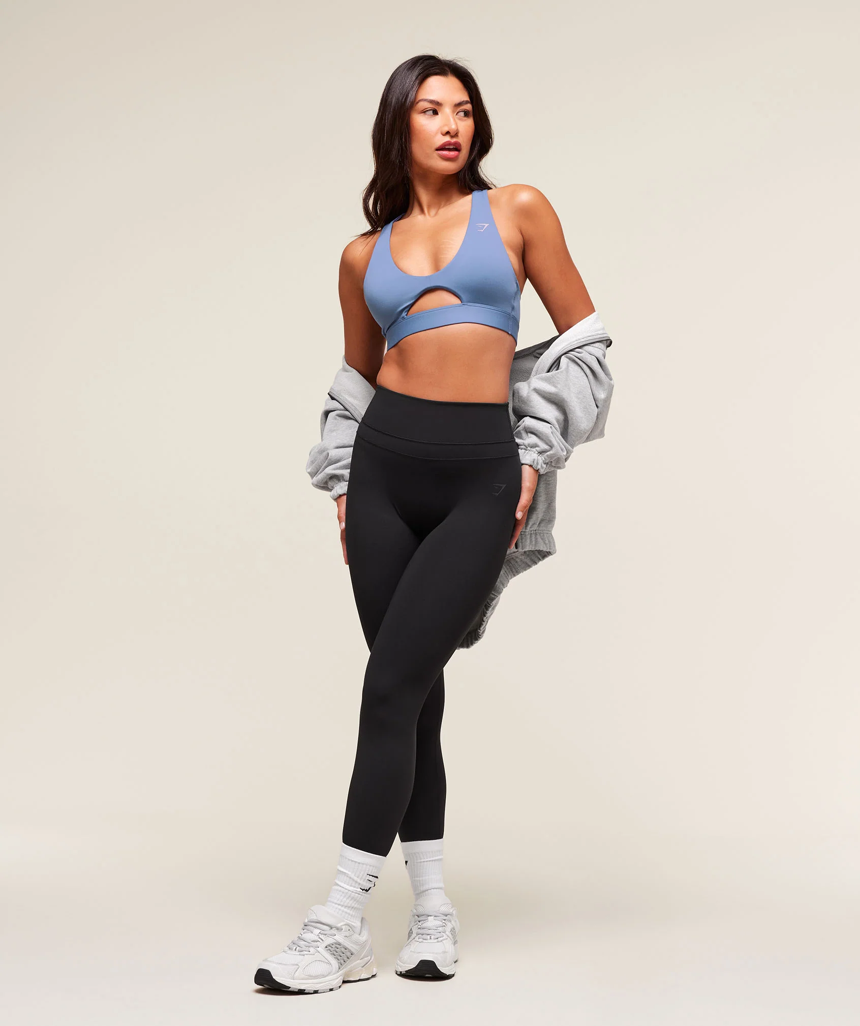 Gymshark Peek A Boo Sports Bra - Worn Blue - Image 4