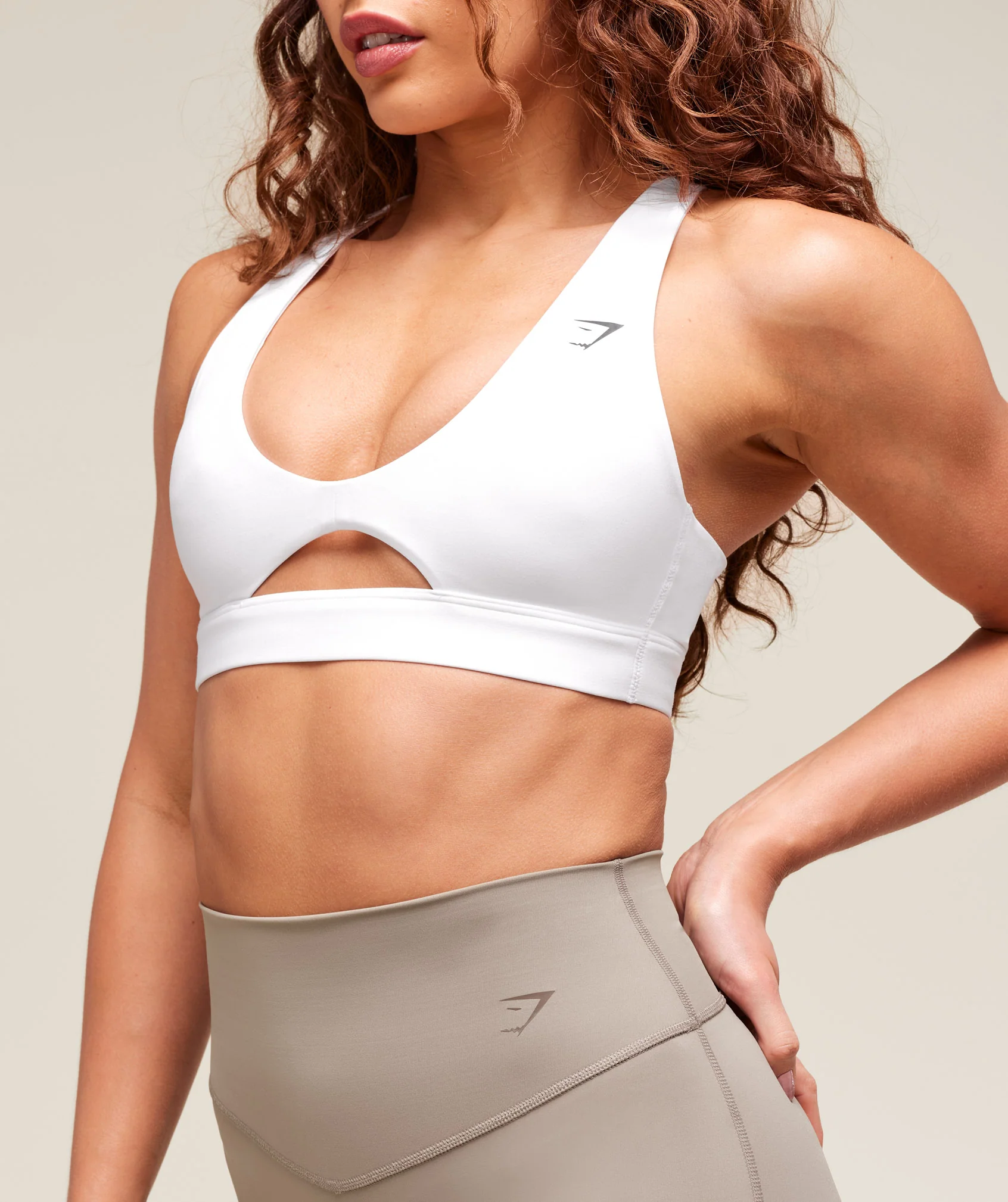 Gymshark Peek A Boo Sports Bra - White - Image 4