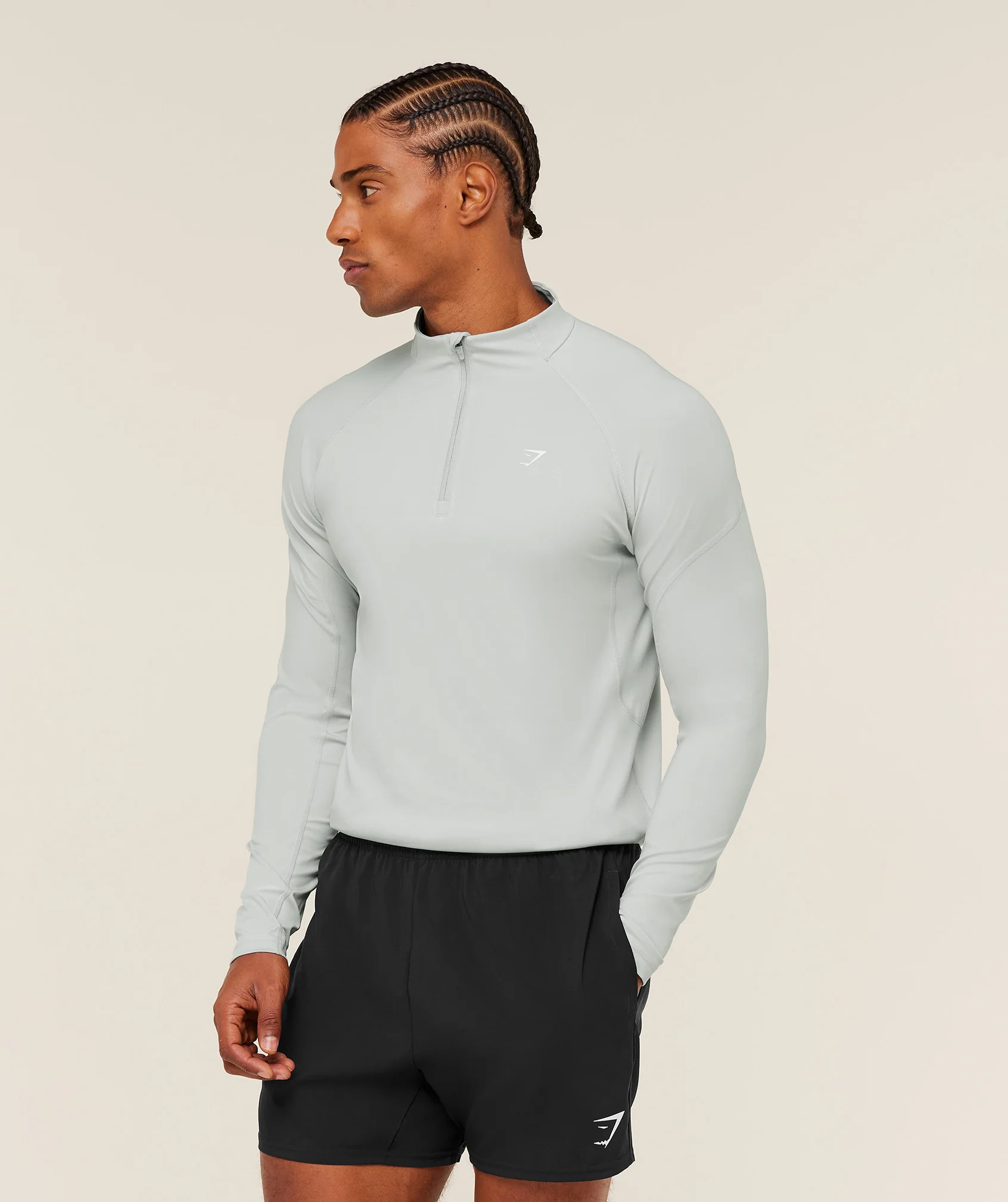 Gymshark Performance 1/4 Zip - Light Grey - Image 3