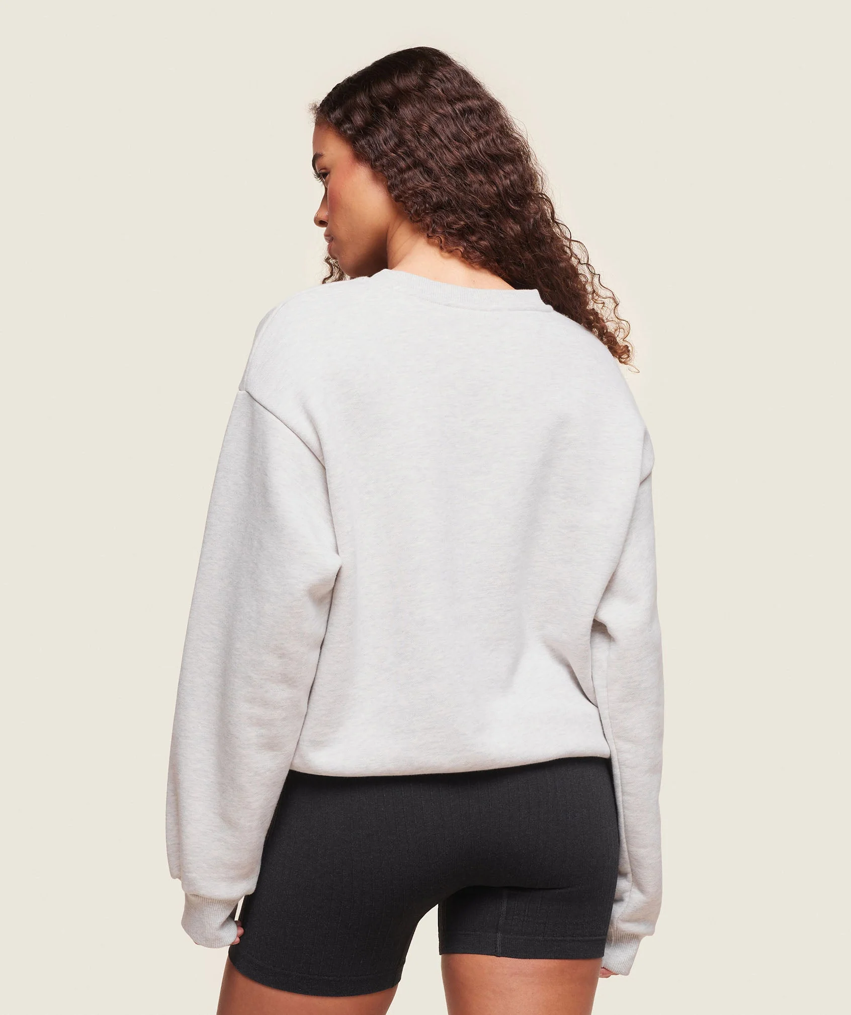 Gymshark Phys Ed Crew Neck Sweatshirt - Light Grey Core Marl - Image 2