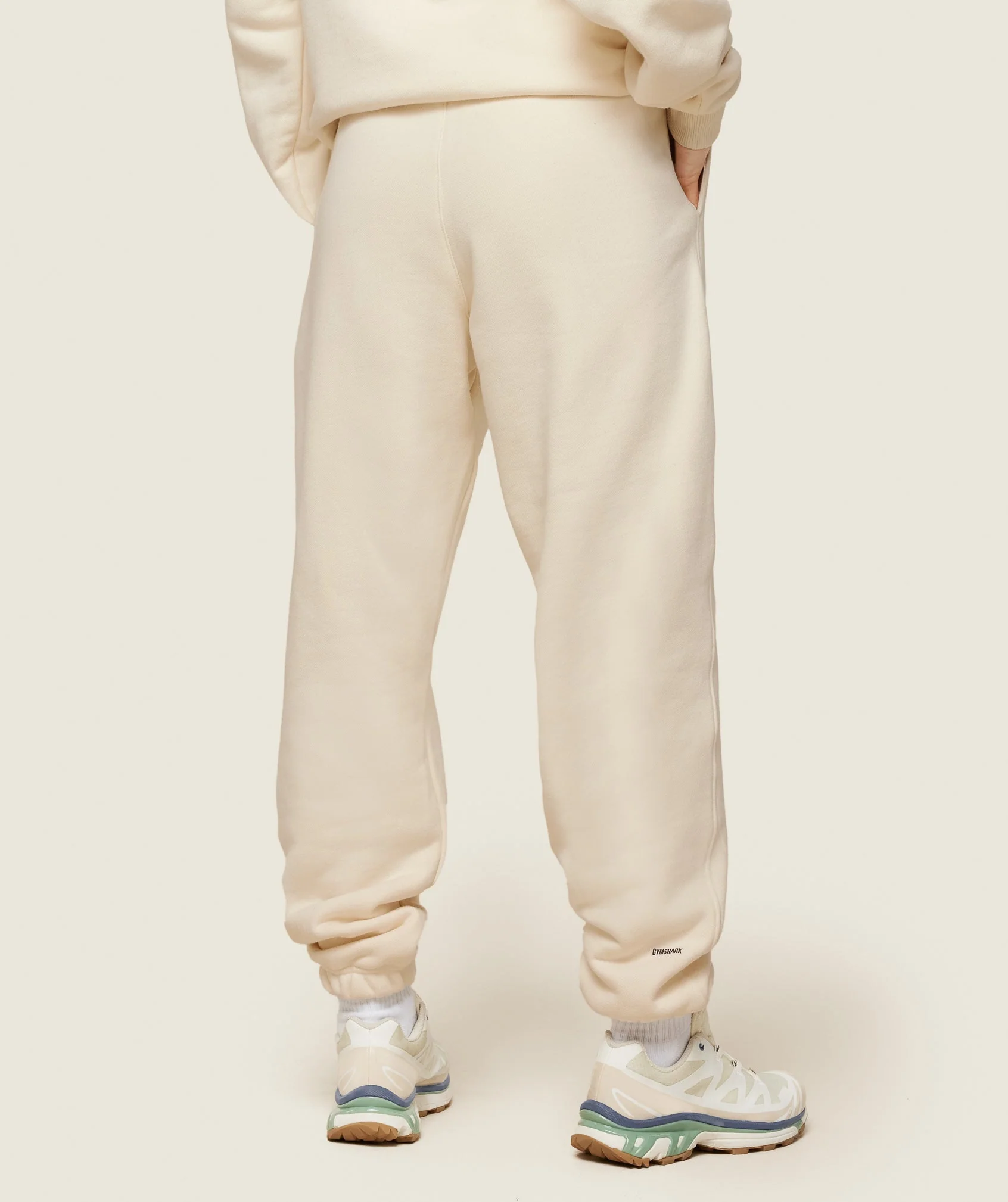 Gymshark Phys Ed Graphic Sweatpants - Ecru White/Archive Brown - Image 2
