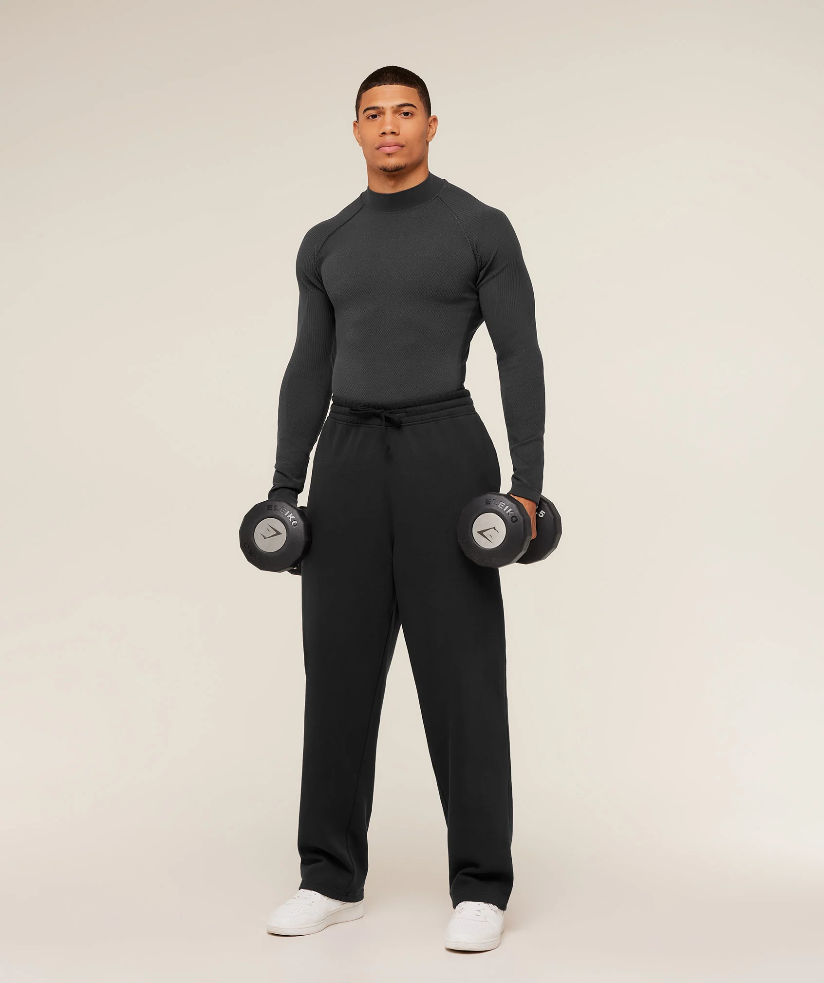 Gymshark Physique Long Sleeve T-Shirt - Grey/Black - Image 6