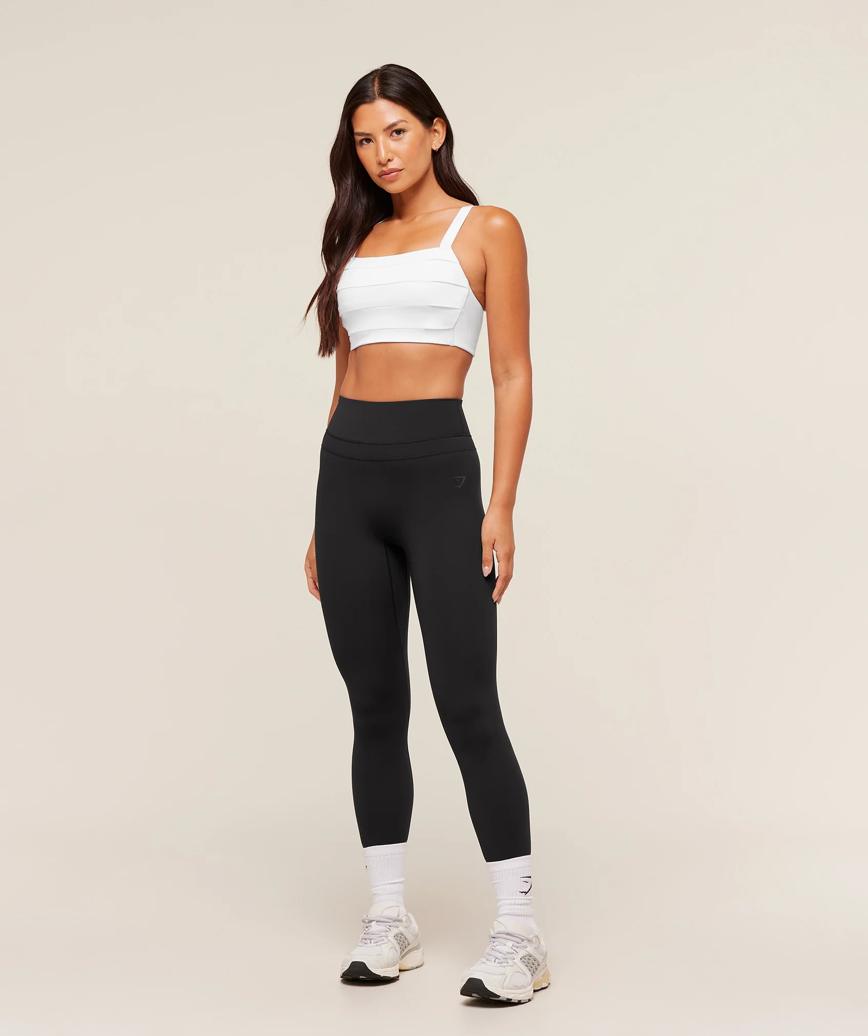Gymshark Pleated Medium Support Sports Bra - White - Image 4