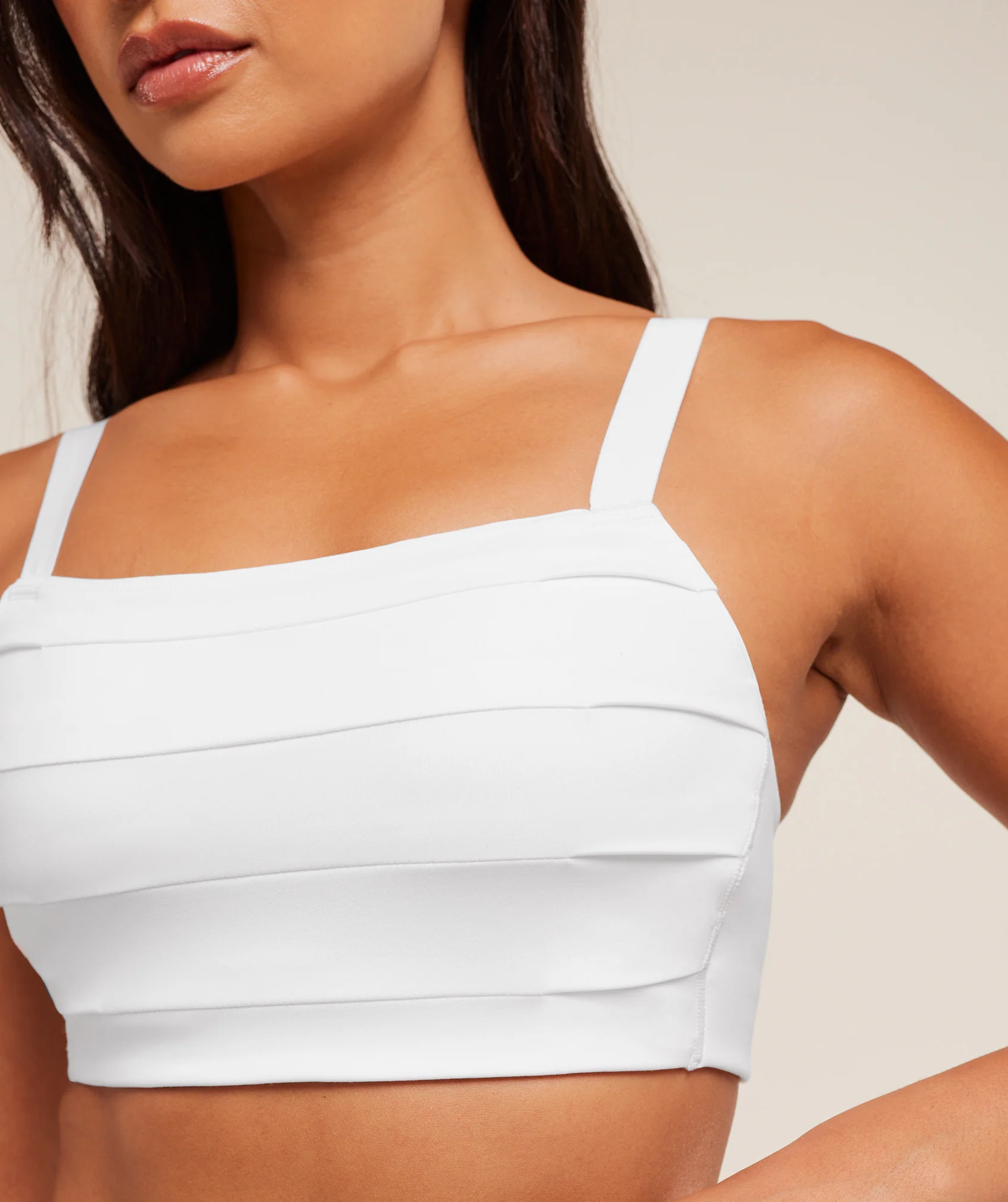 Gymshark Pleated Medium Support Sports Bra - White - Image 6