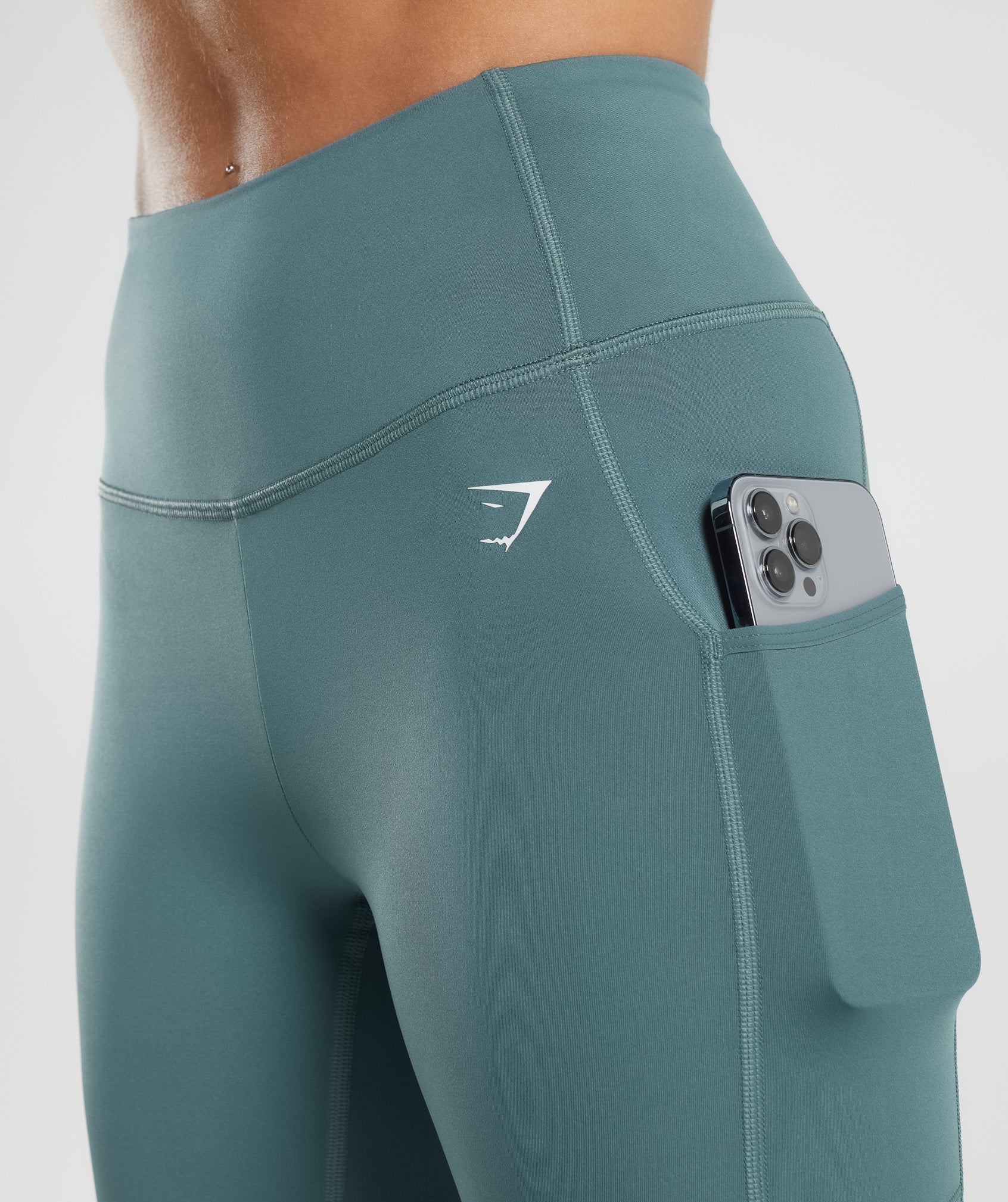 Gymshark Pocket Leggings - Denim Teal - Image 5